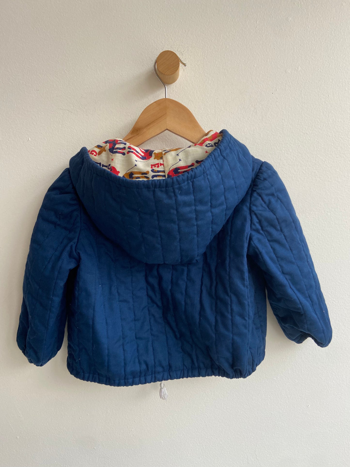 Little. Ones vintage giraffe hooded jacket sz 12 mo-2