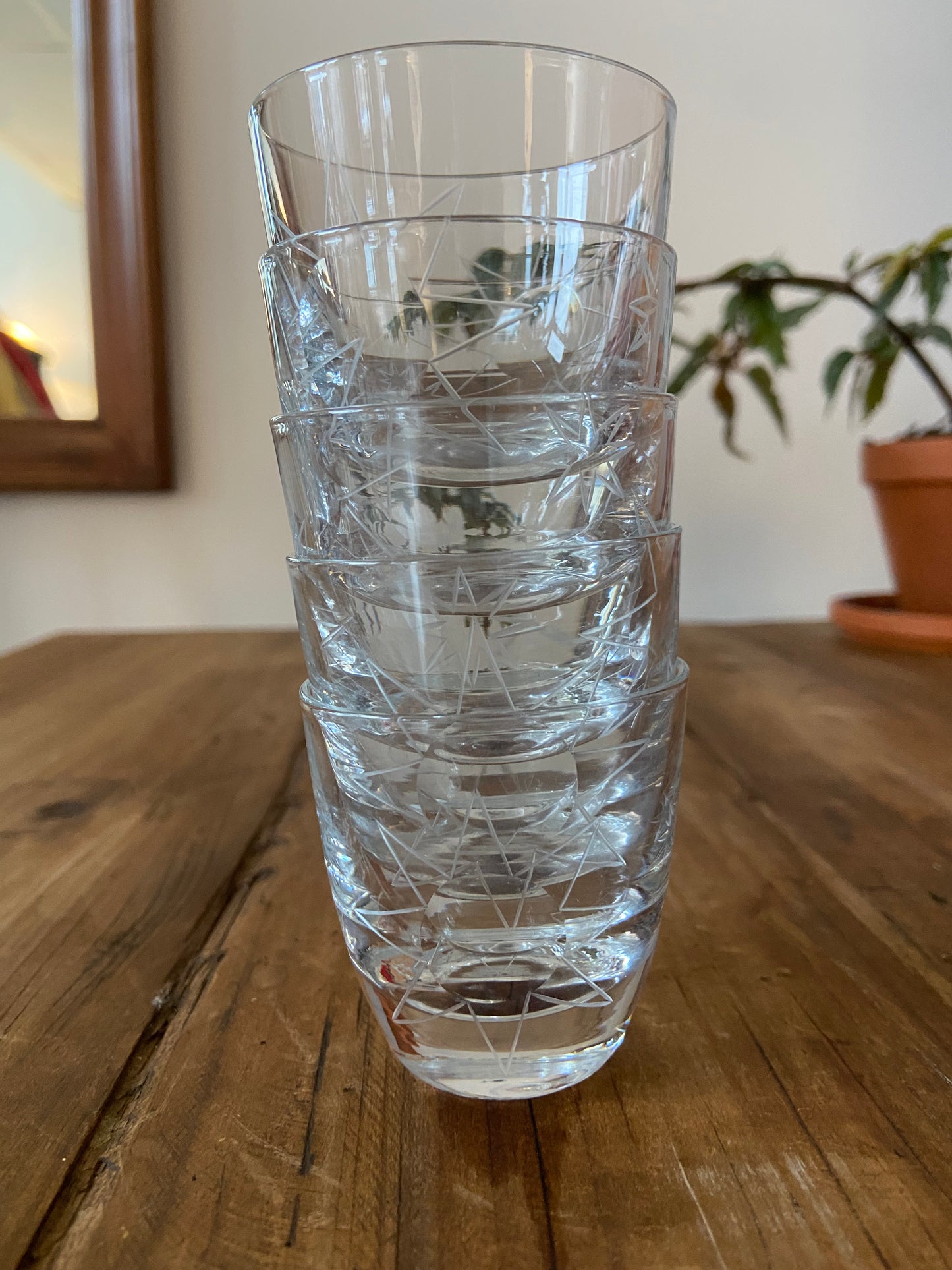 Vintage shot glasses with stars