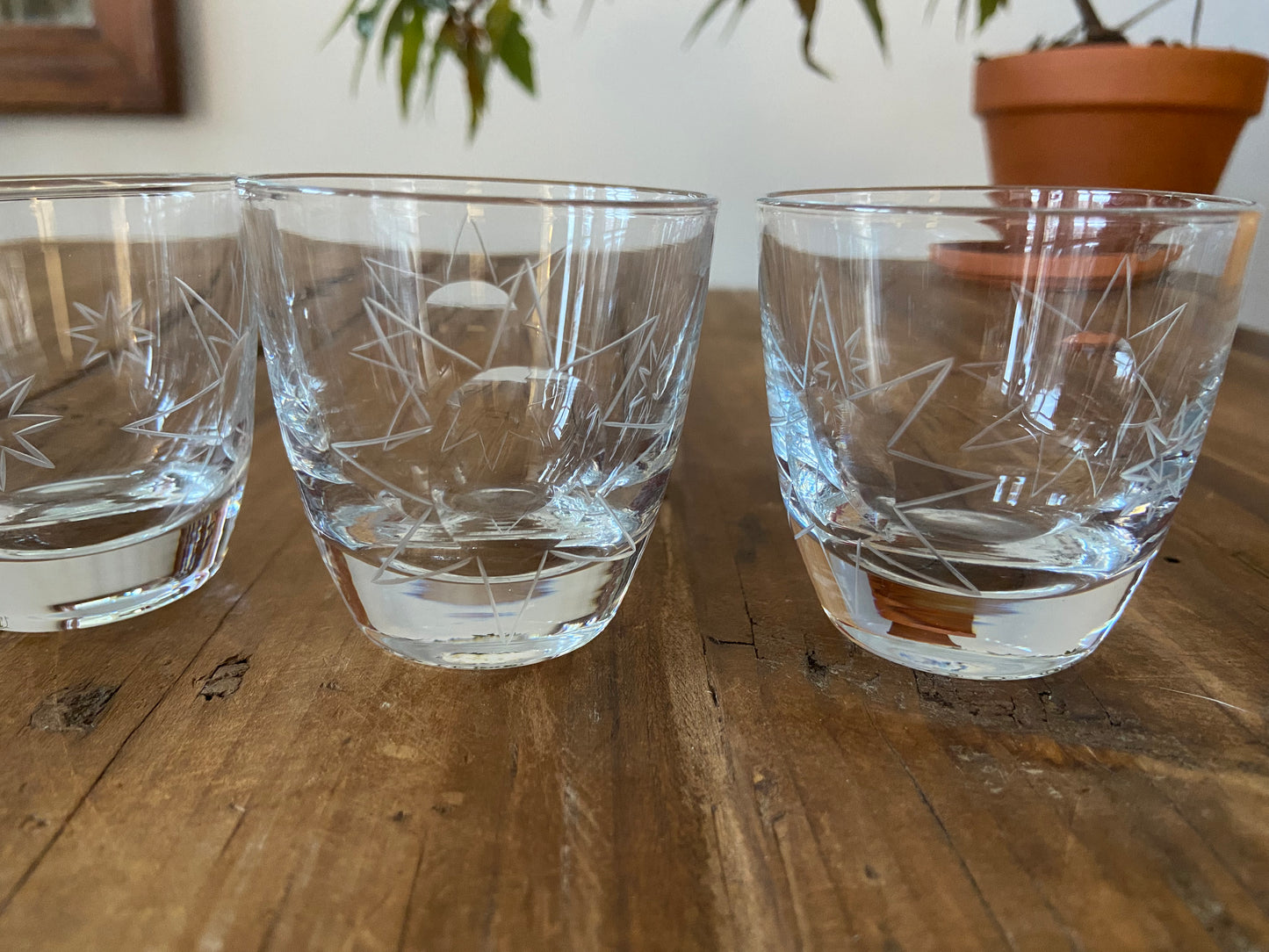 Vintage shot glasses with stars