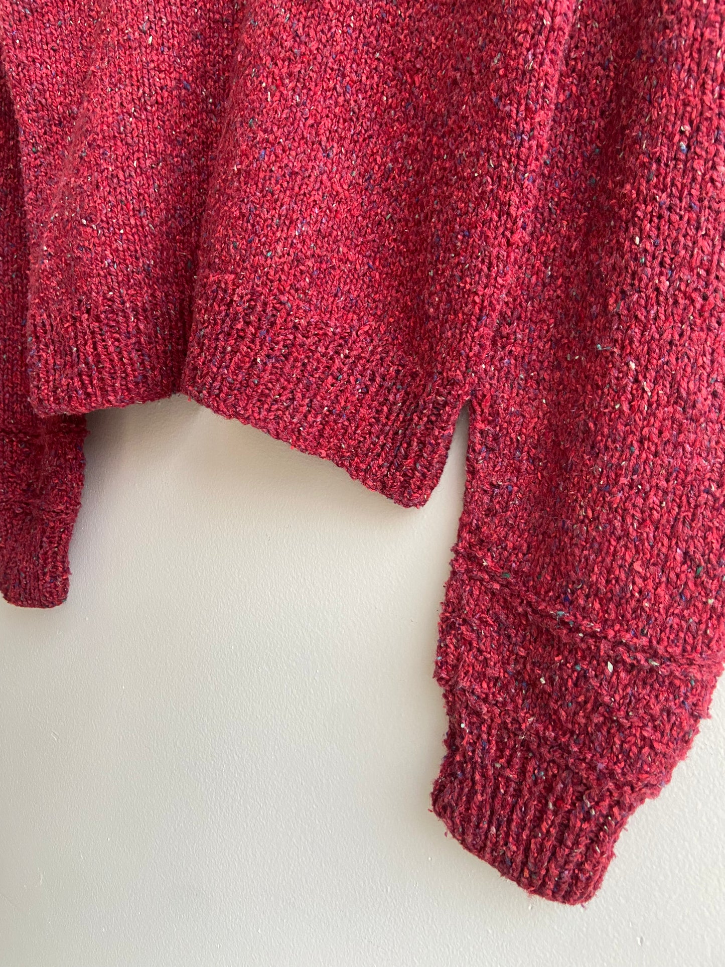 Vintage hand-knit puff sleeve sweater SS 1-2