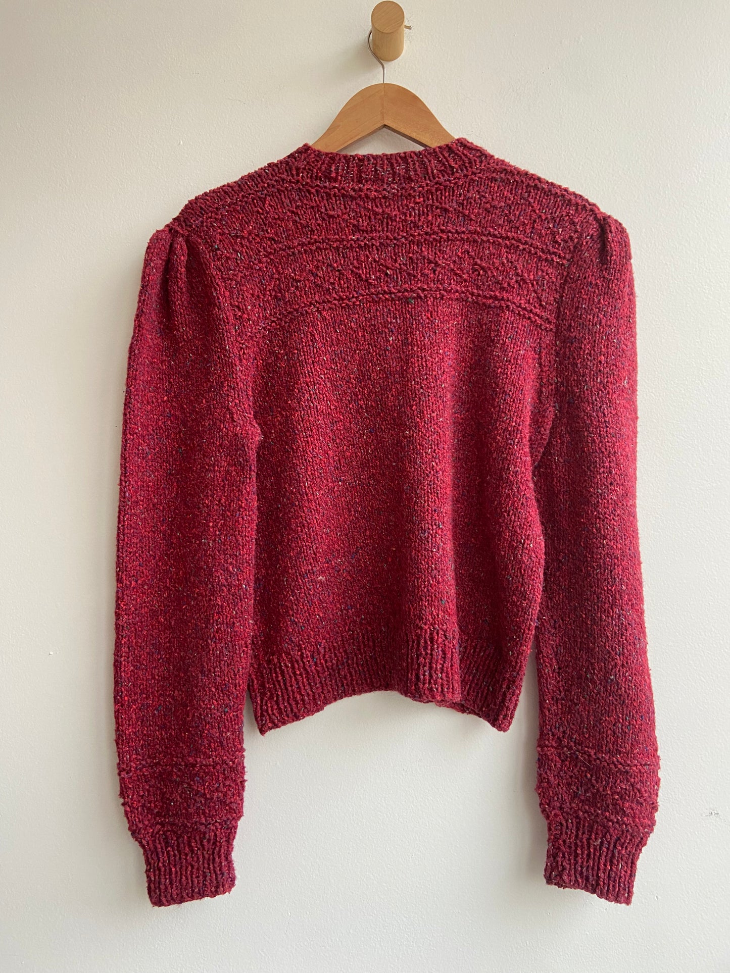 Vintage hand-knit puff sleeve sweater SS 1-2