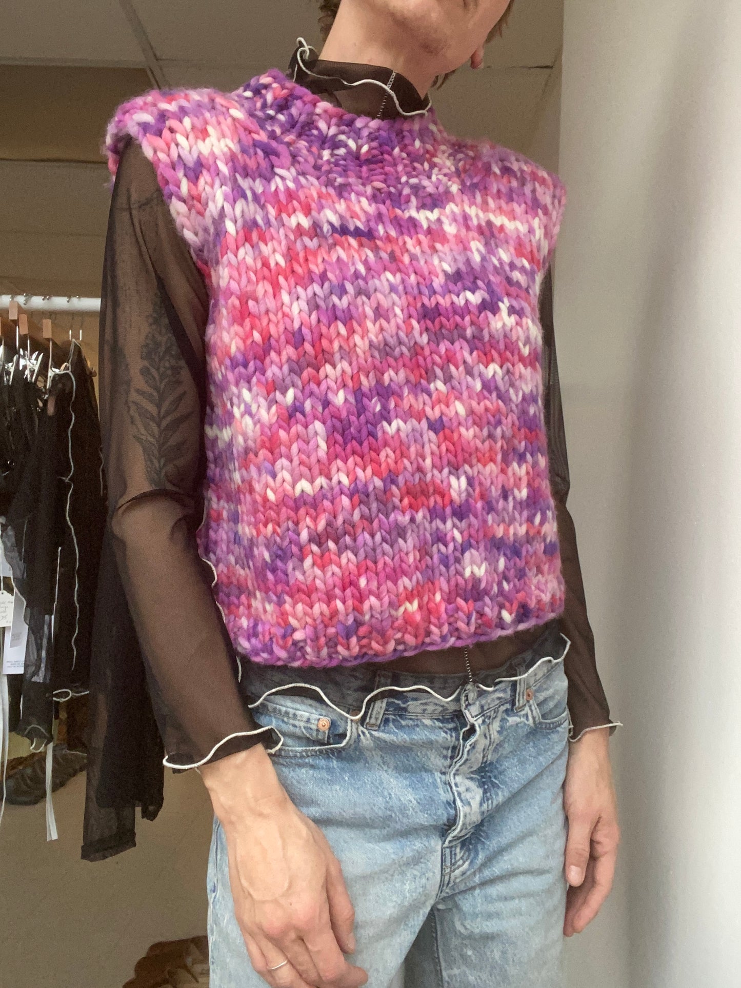Chunky super soft wool vest SS 1-2