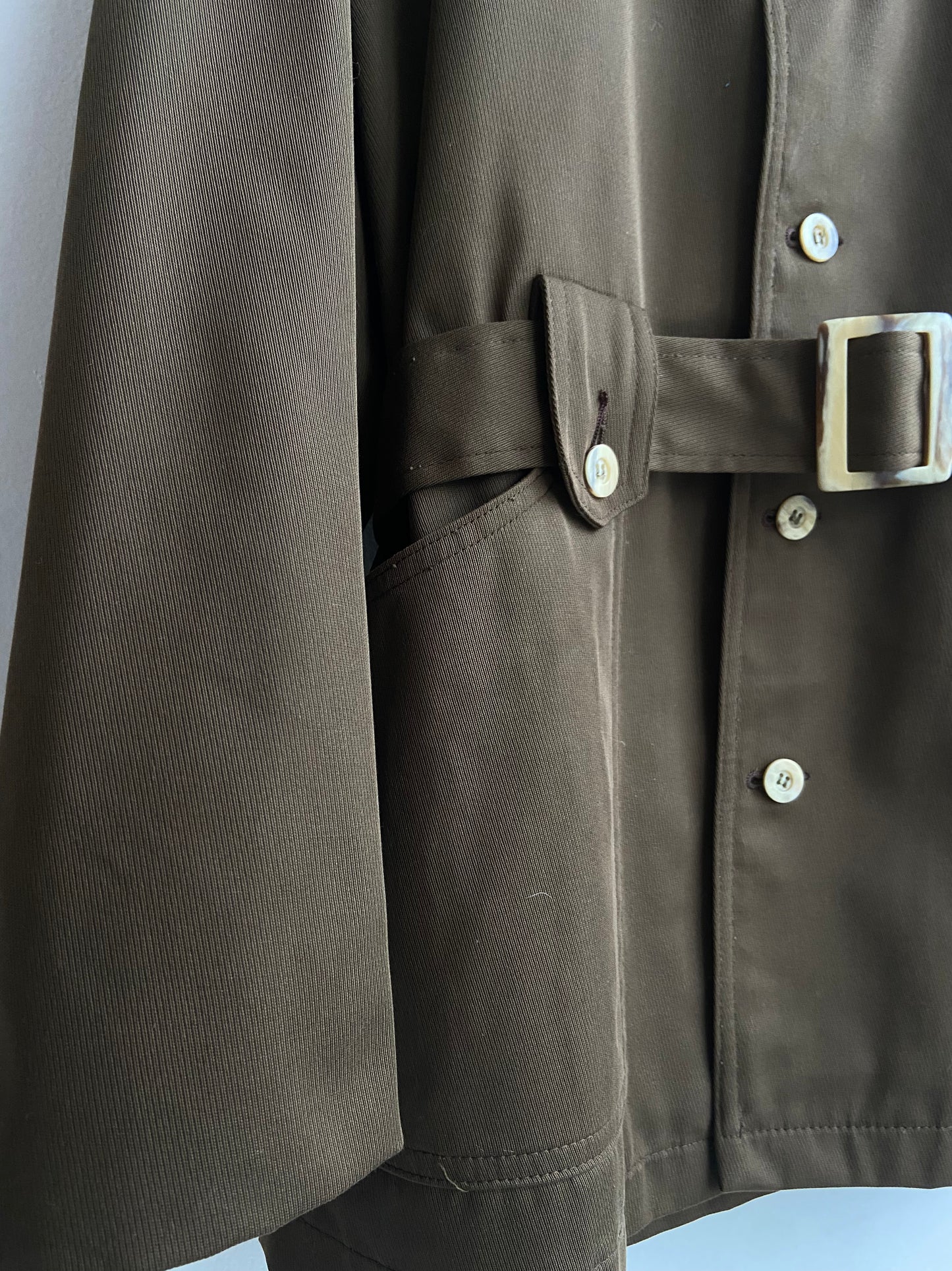 Vintage olive green belted coat SS 2 (Now $62)
