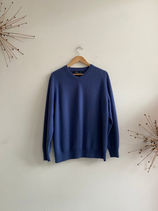 Cornflower blue cashmere sweater SS 1-3