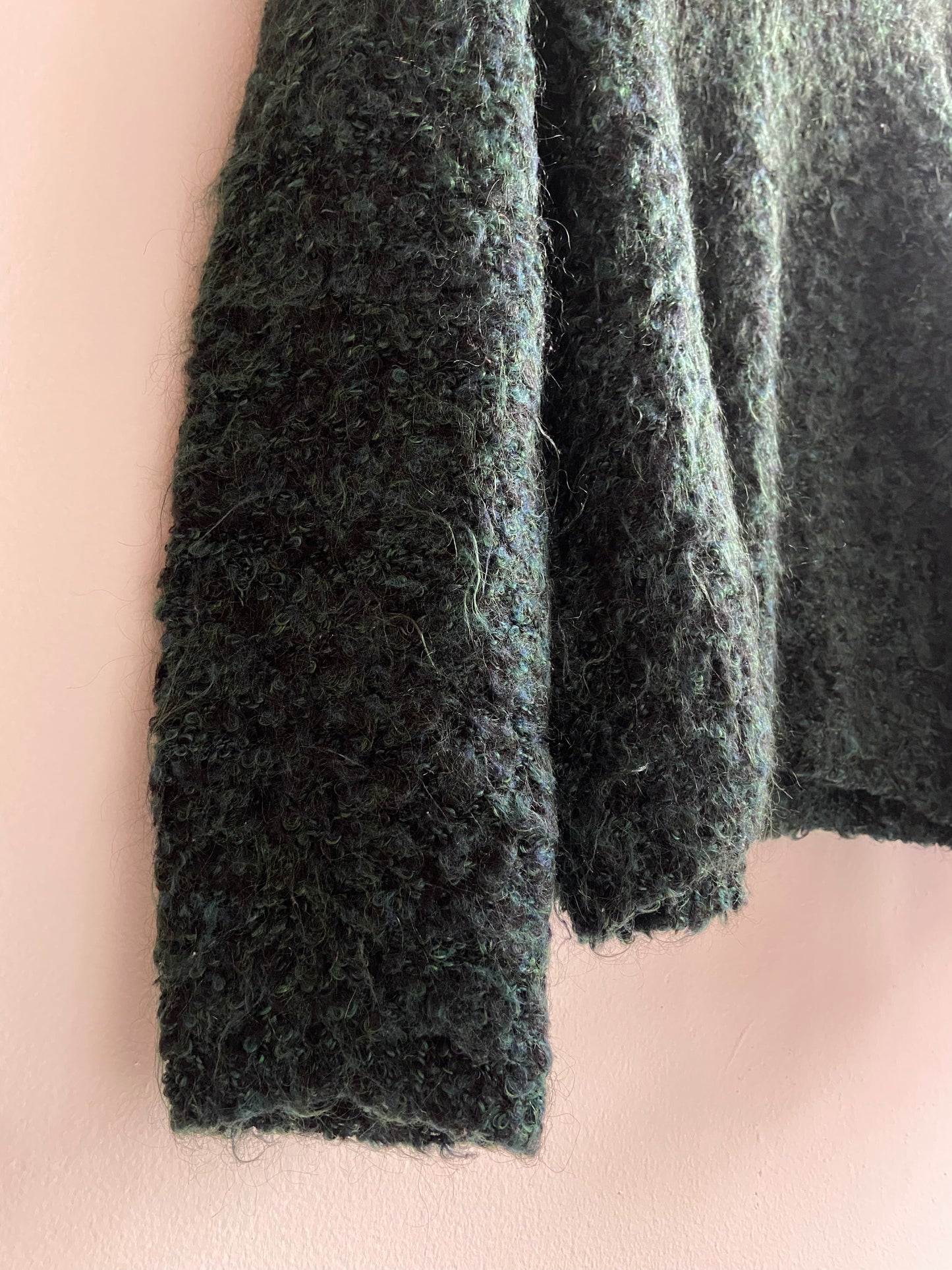 Fuzzy forest green sweater SS 1-2