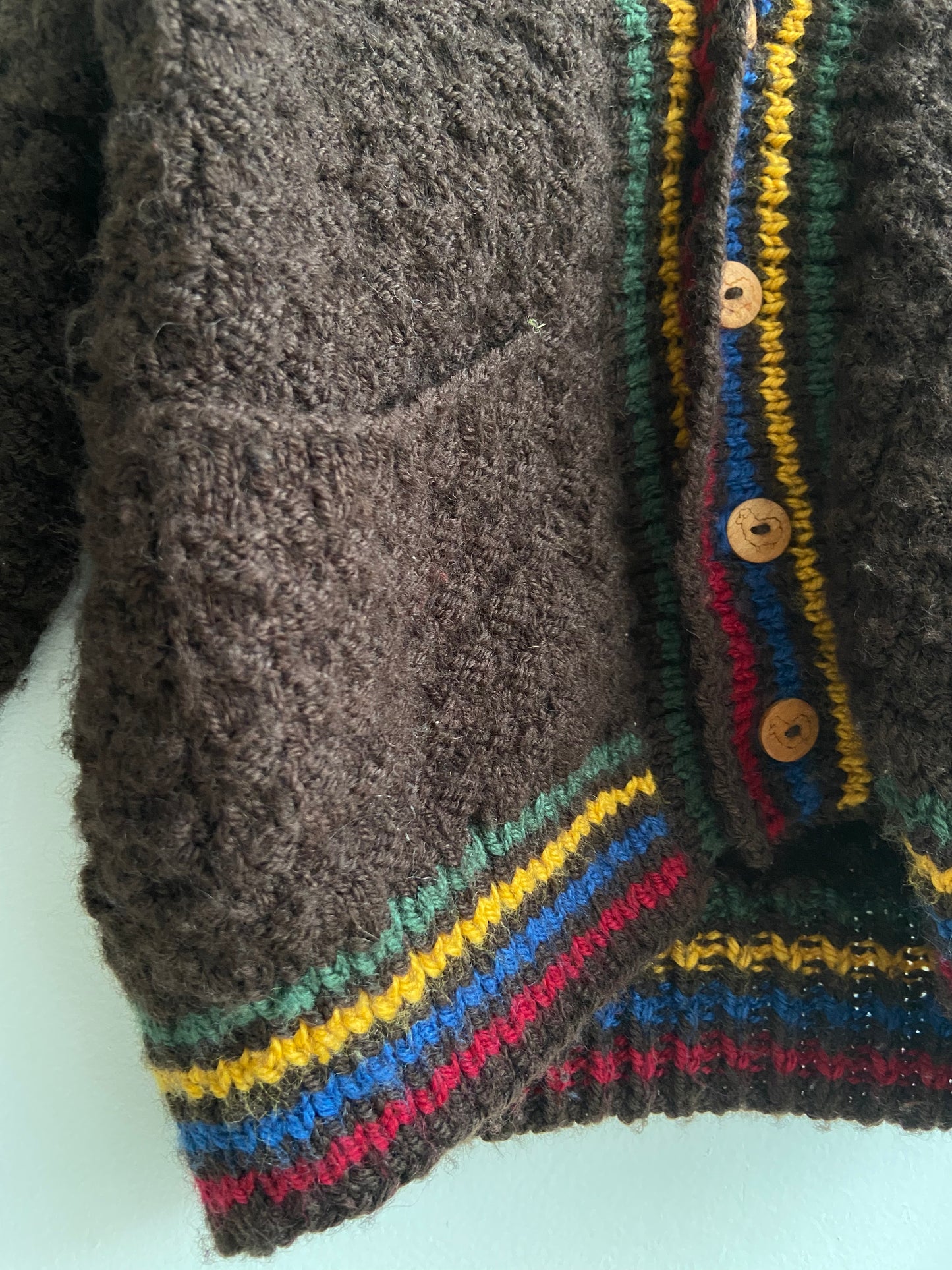 Little. Ones brown soft wool cardigan sz 4-6