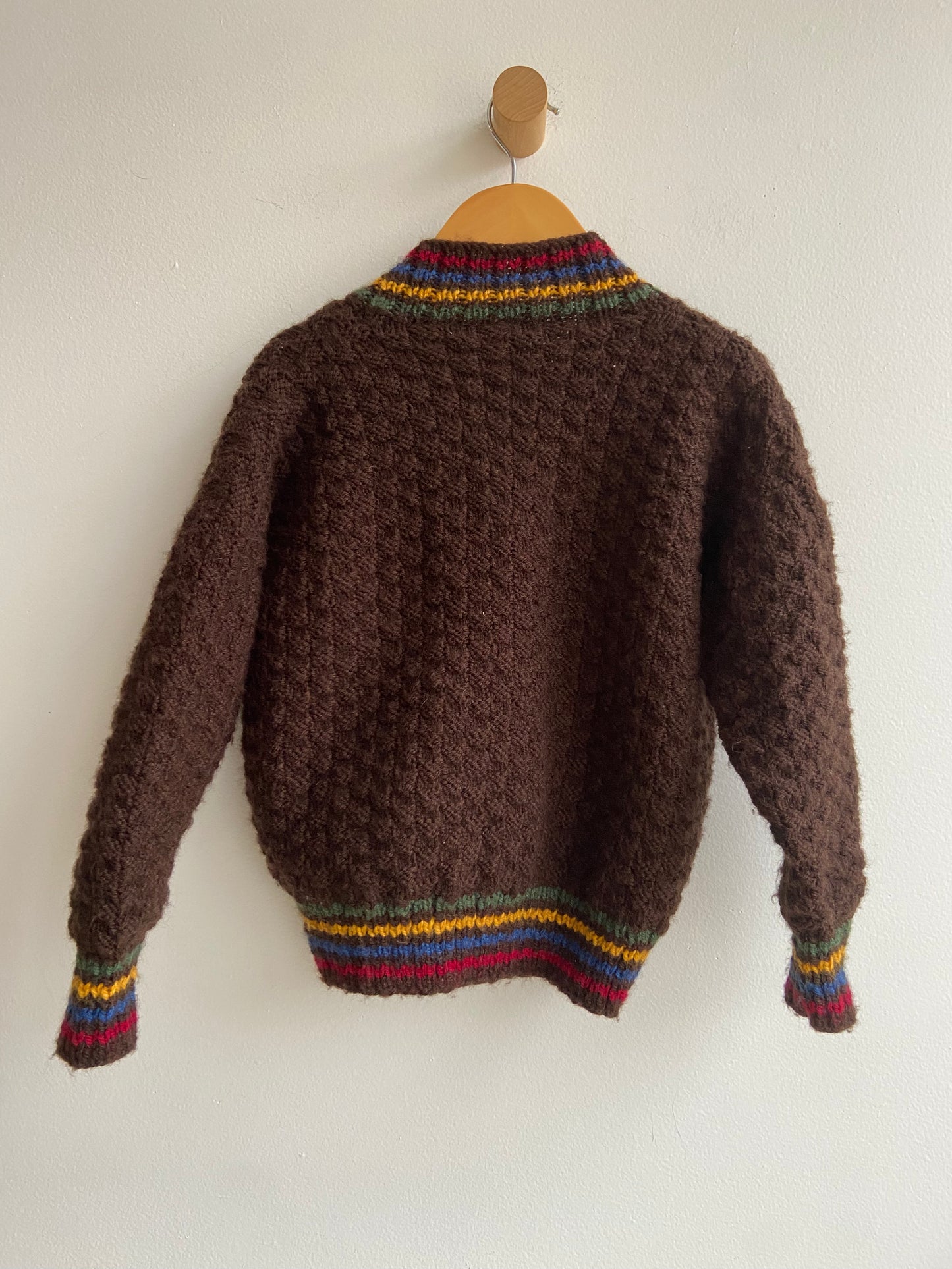 Little. Ones brown soft wool cardigan sz 4-6