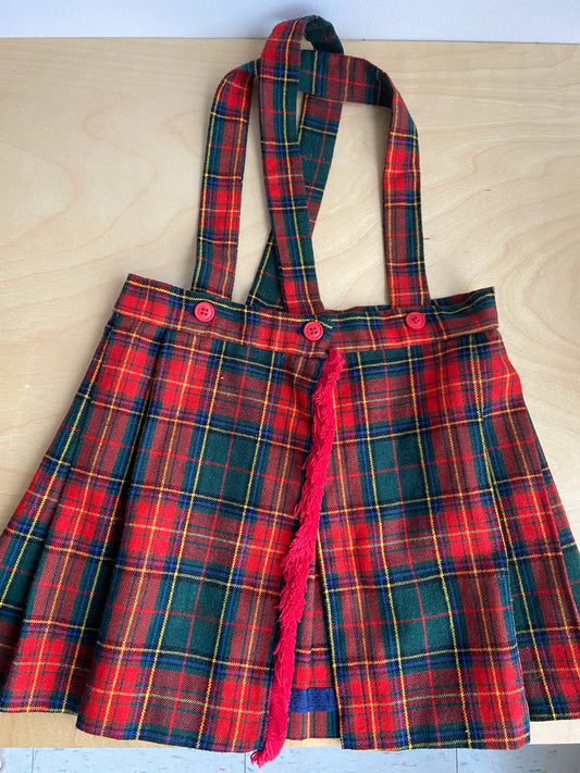Little. Ones vintage plaid kilt jumper sz 6-8