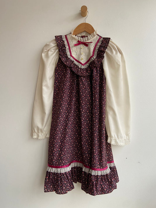 Little. Ones calico party dress sz 6-8