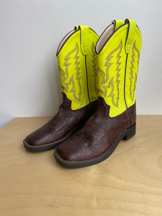 Little. Ones rubber-soled neon cowkid boots