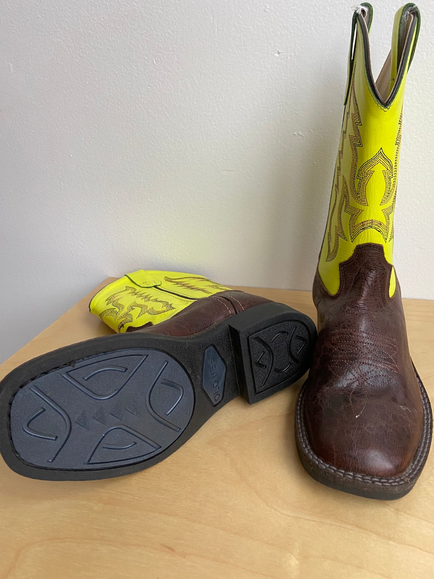 Little. Ones rubber-soled neon cowkid boots