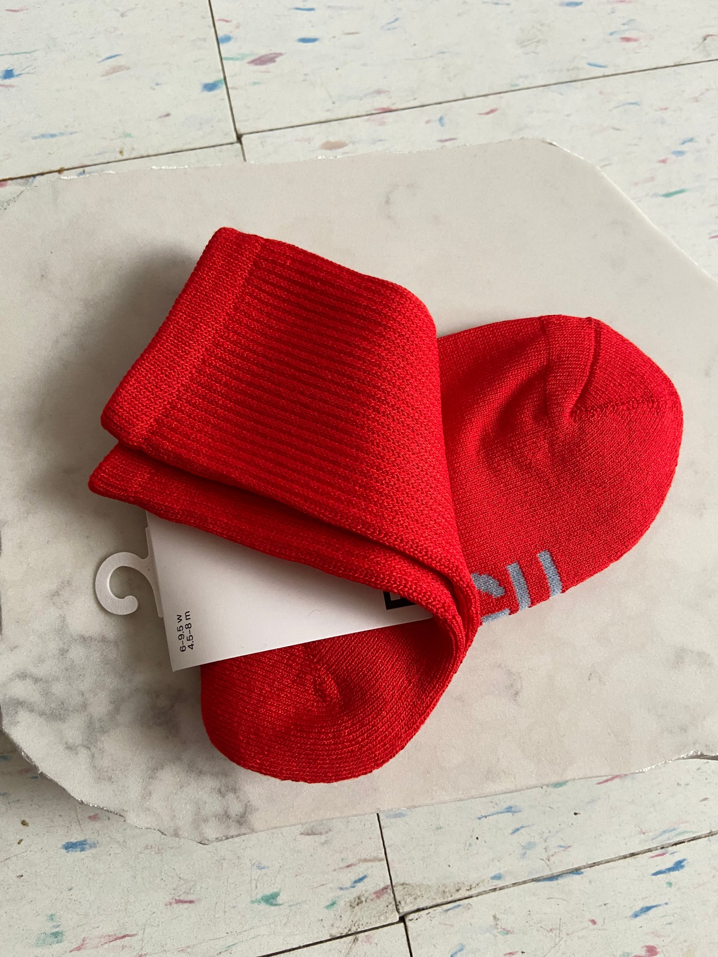 Baggu ribbed socks red