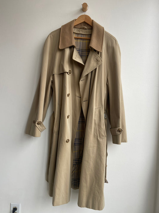 Plaid lined trench with belt SS 2