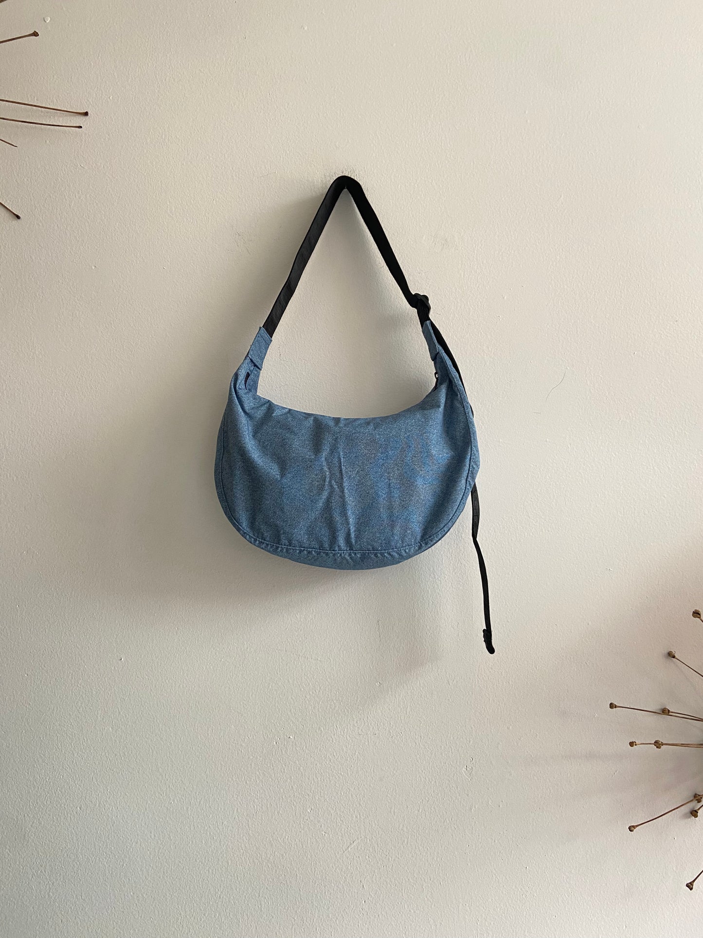 Baggu nylon crescent bag digital denim