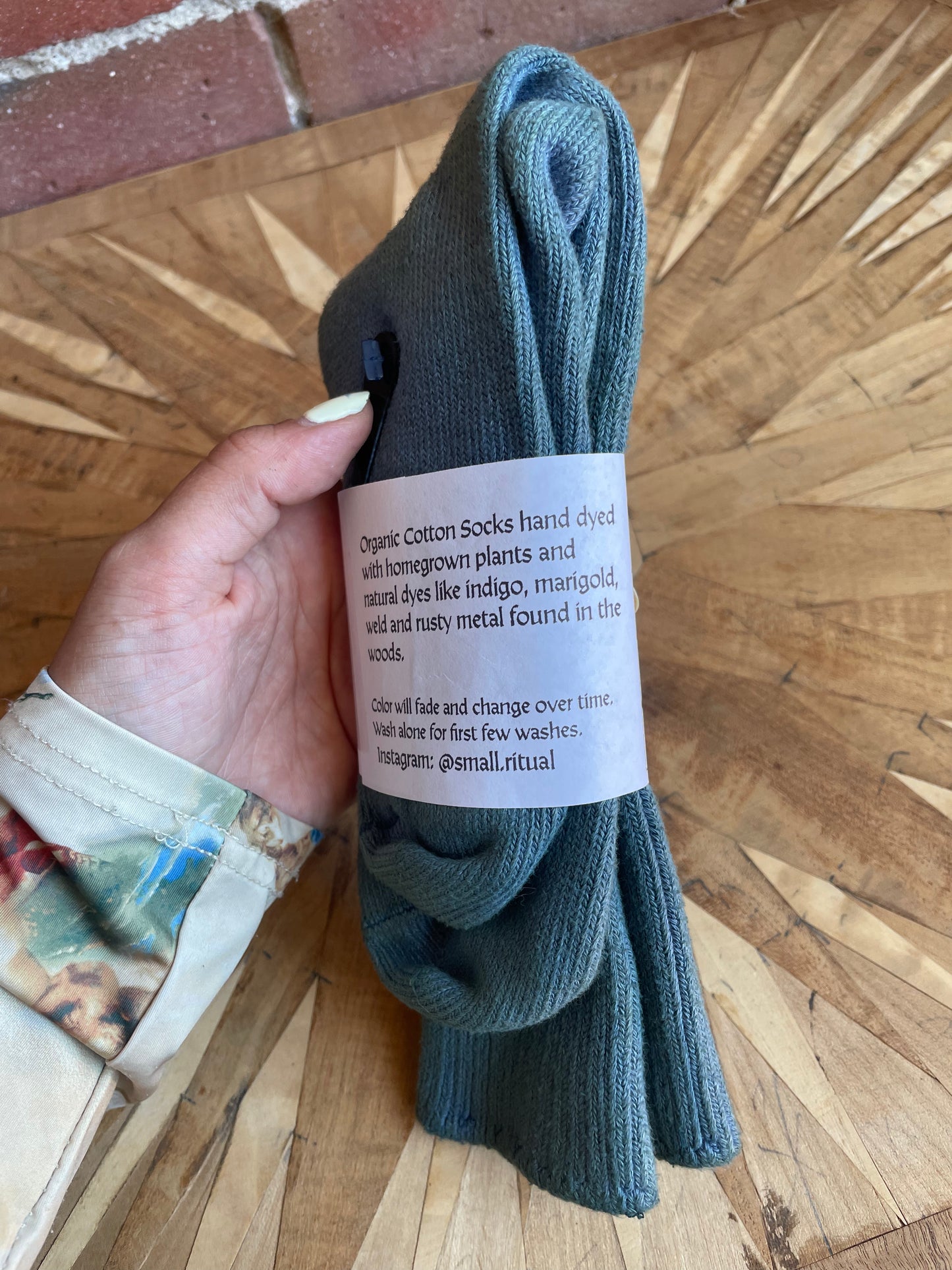 Small Ritual Hand Dyed 100% Cotton Socks