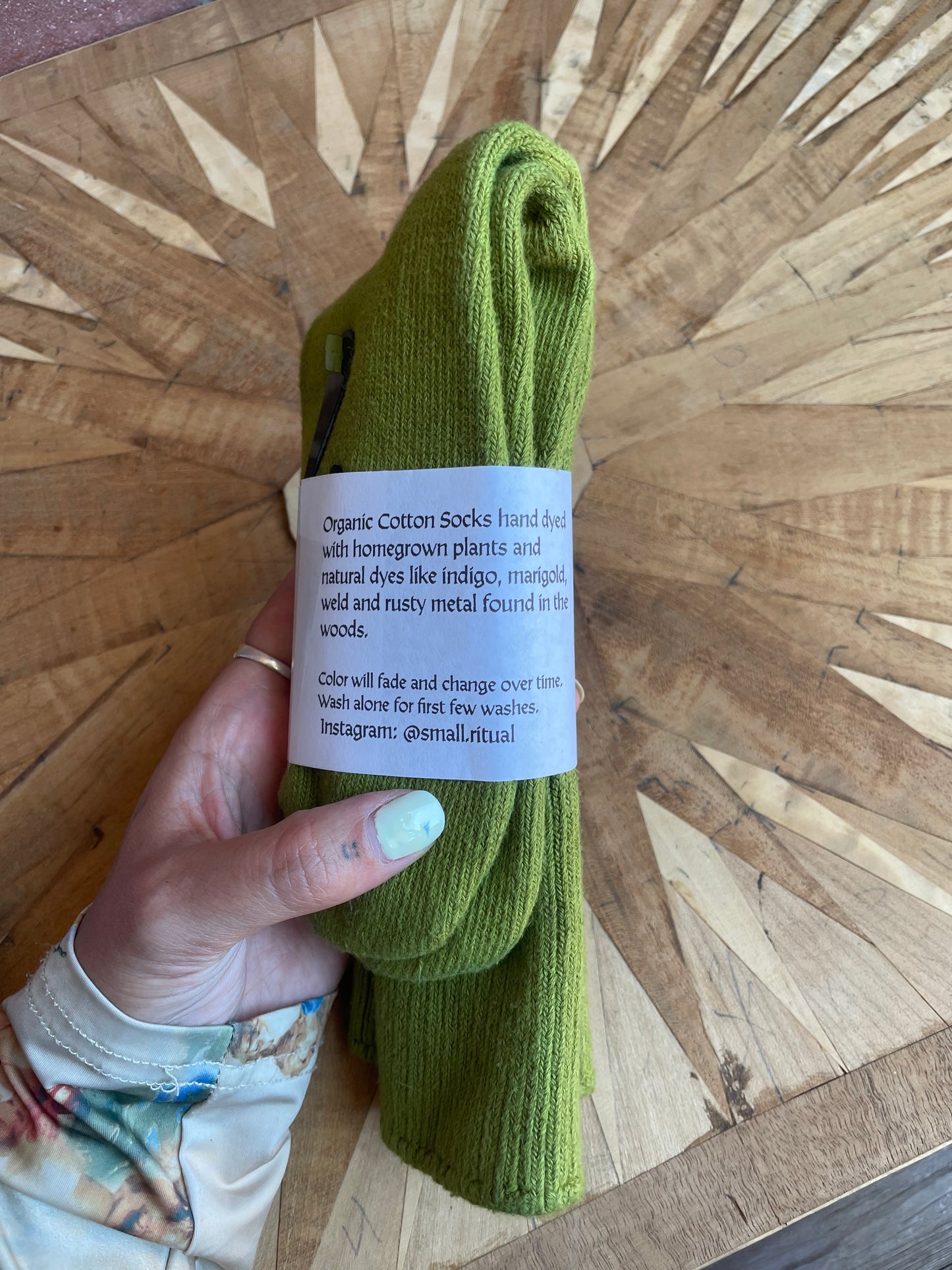 Small Ritual Hand Dyed 100% Cotton Socks
