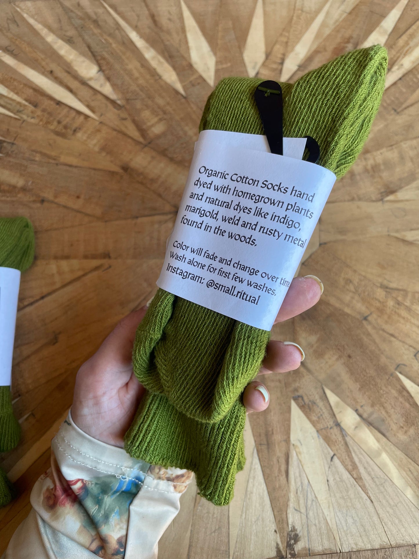 Small Ritual Hand Dyed 100% Cotton Socks