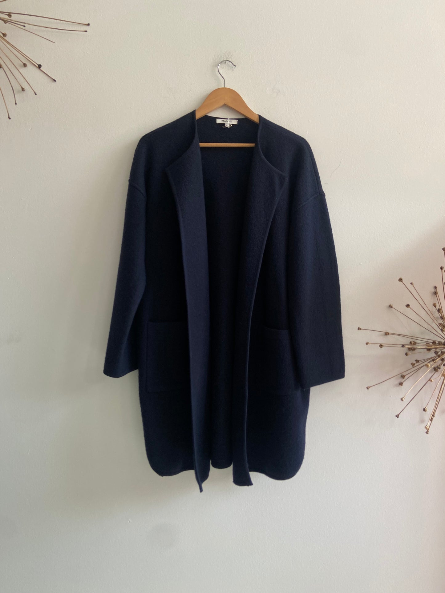 Navy long wool sweater SS 1-3