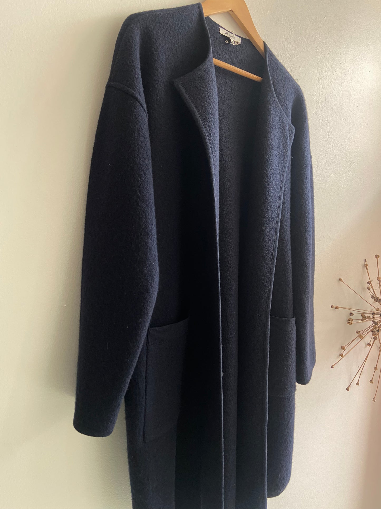 Navy long wool sweater SS 1-3