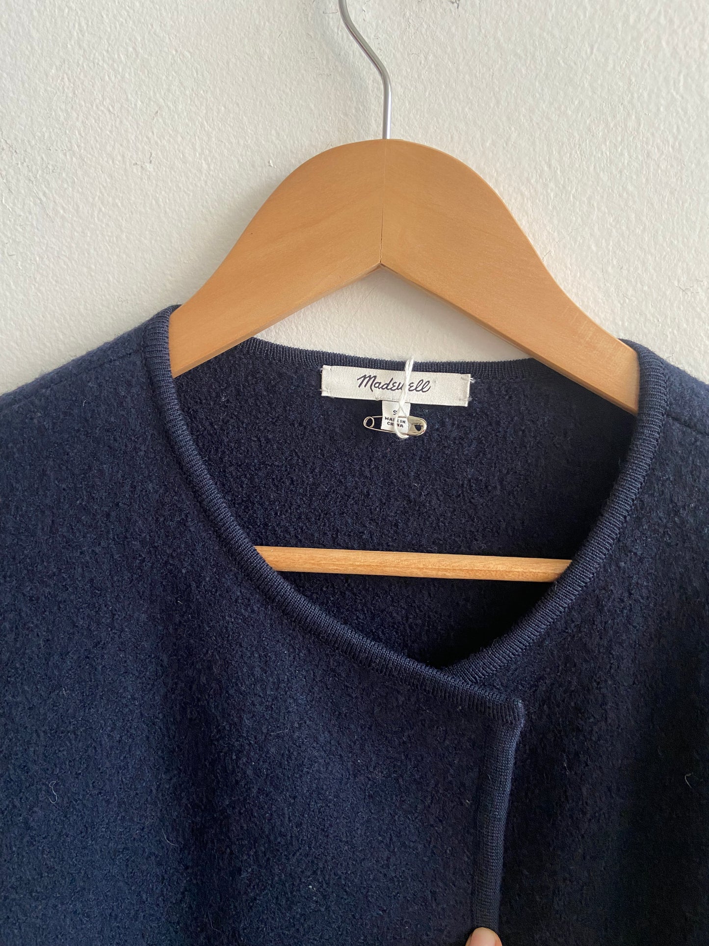 Navy long wool sweater SS 1-3