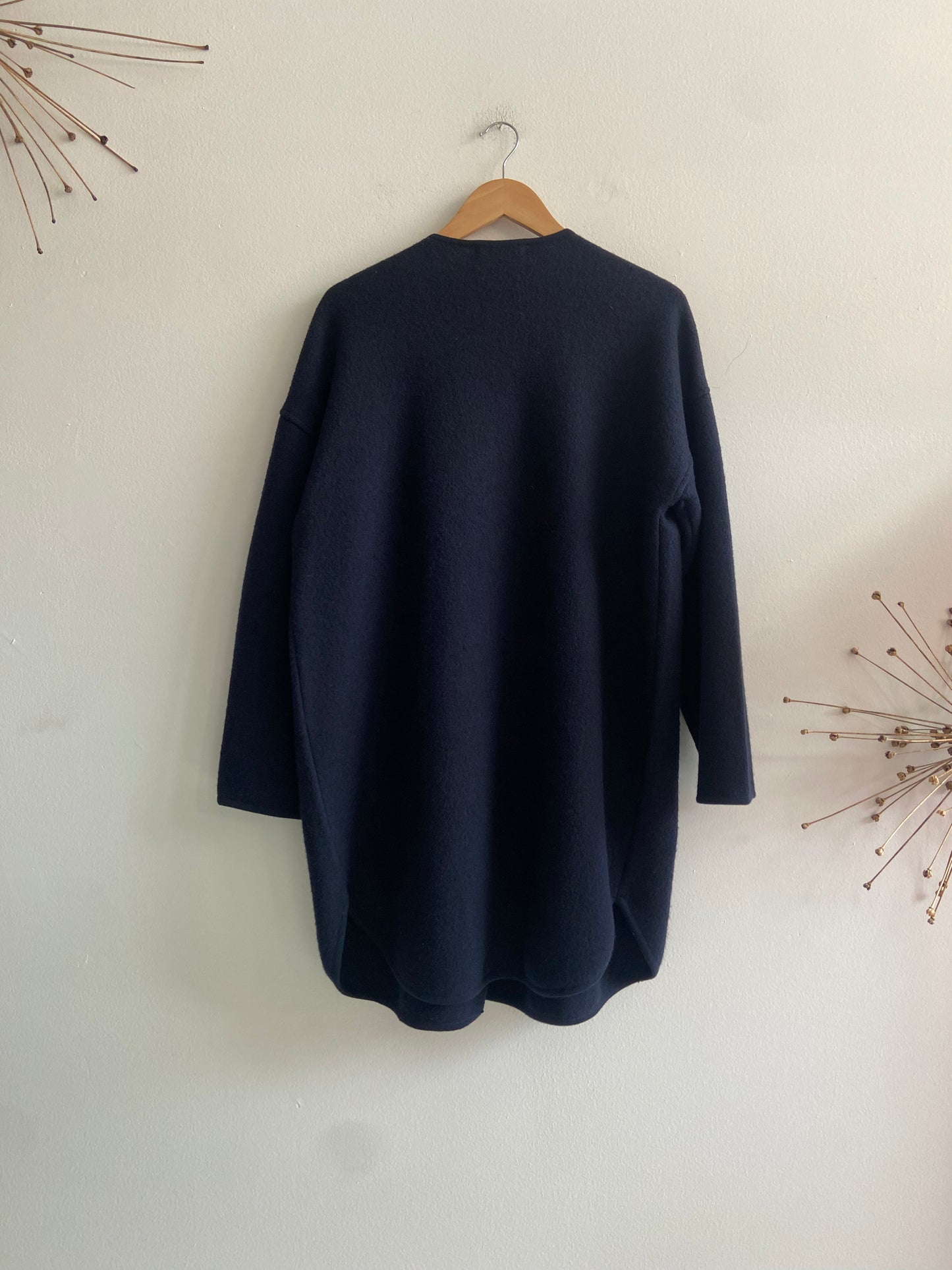 Navy long wool sweater SS 1-3