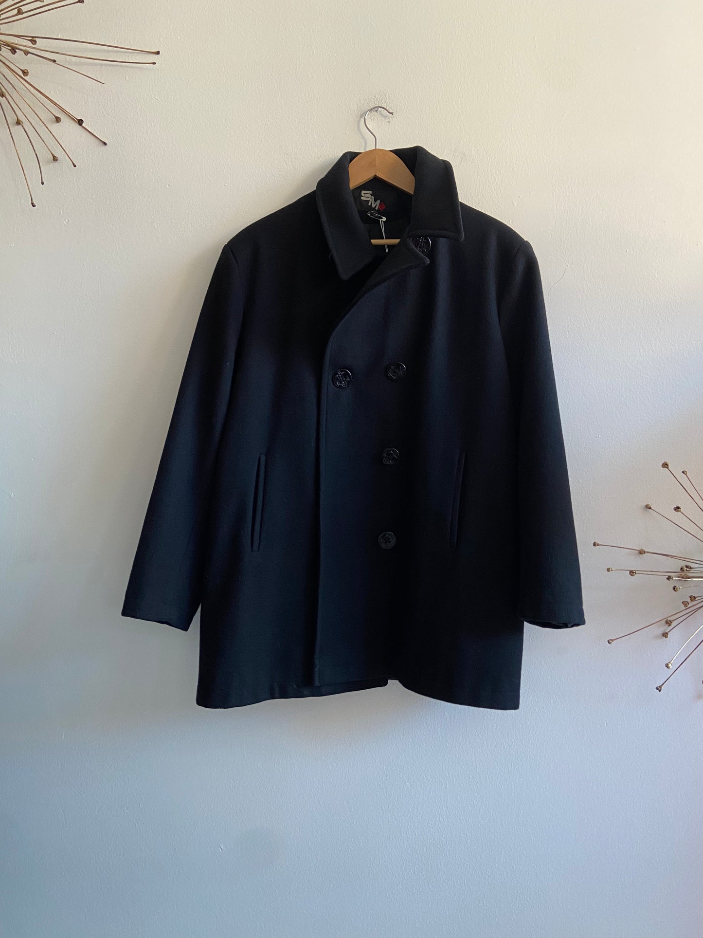 Black wool peacoat SS 2-3