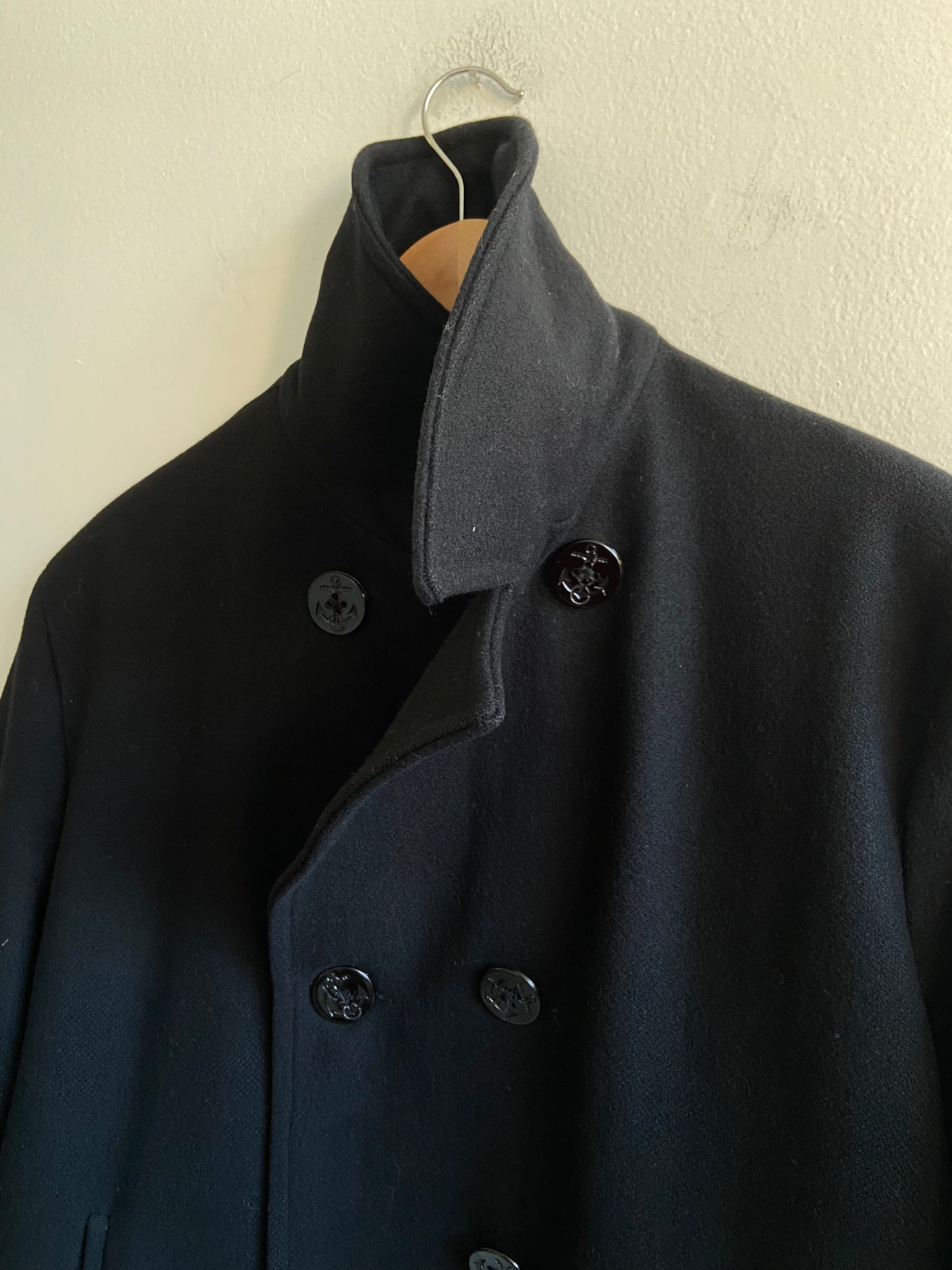 Black wool peacoat SS 2-3