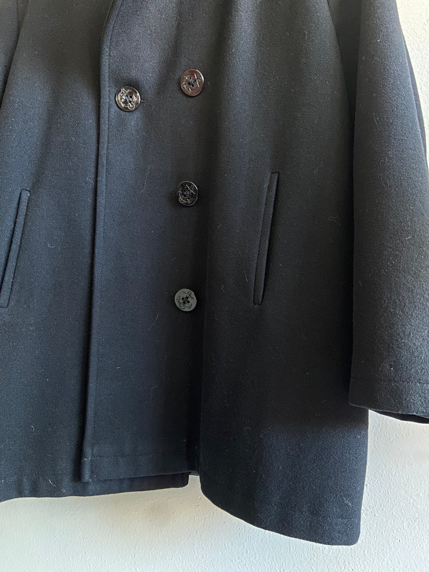 Black wool peacoat SS 2-3