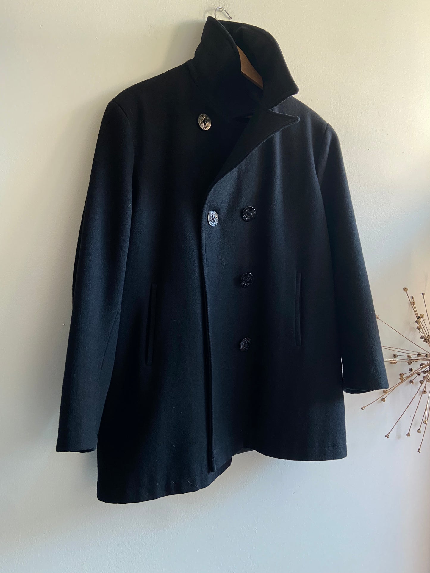 Black wool peacoat SS 2-3