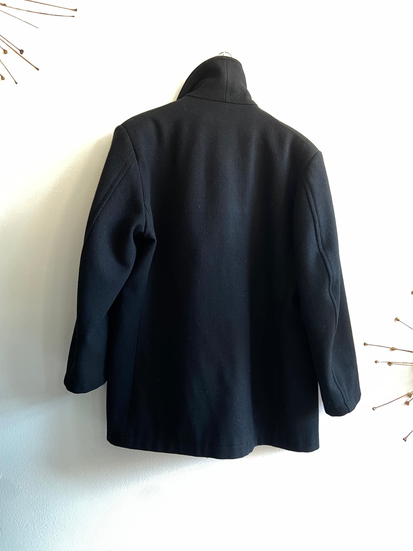 Black wool peacoat SS 2-3