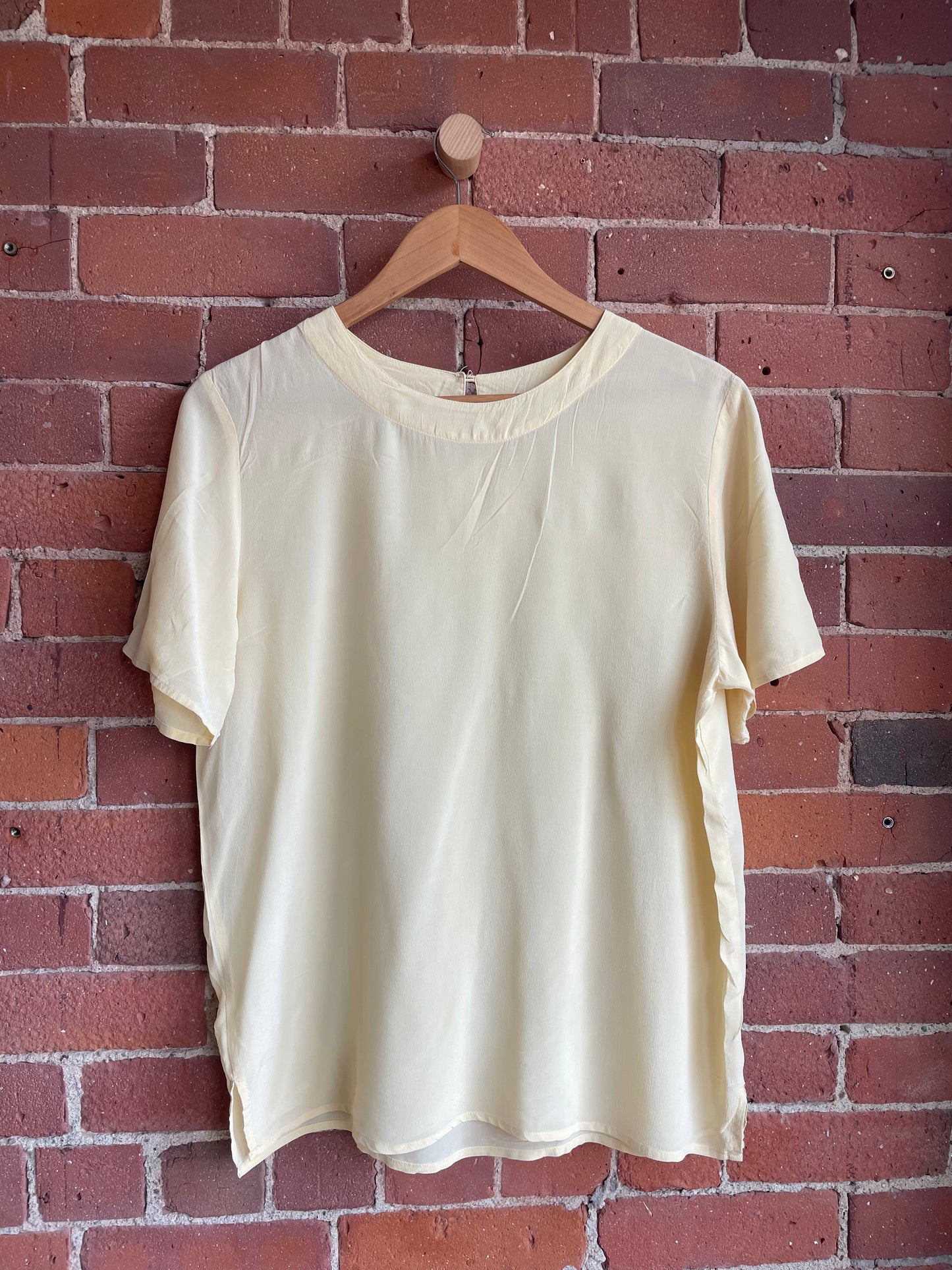 Vintage Silk Light Yellow Top SS2
