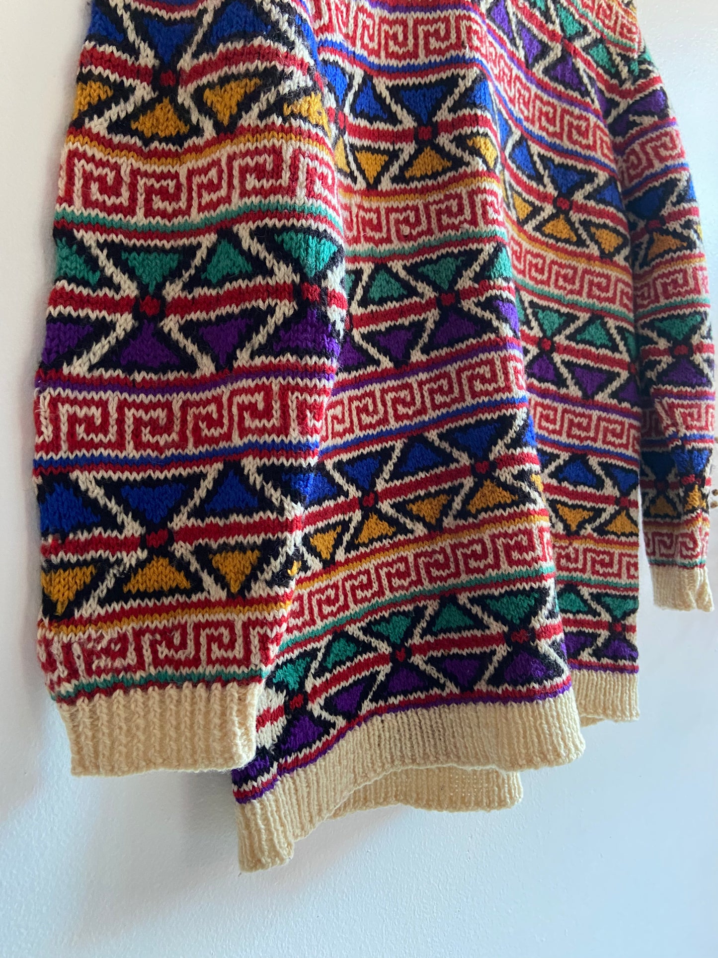 Vintage geometric wool sweater SS 1-3