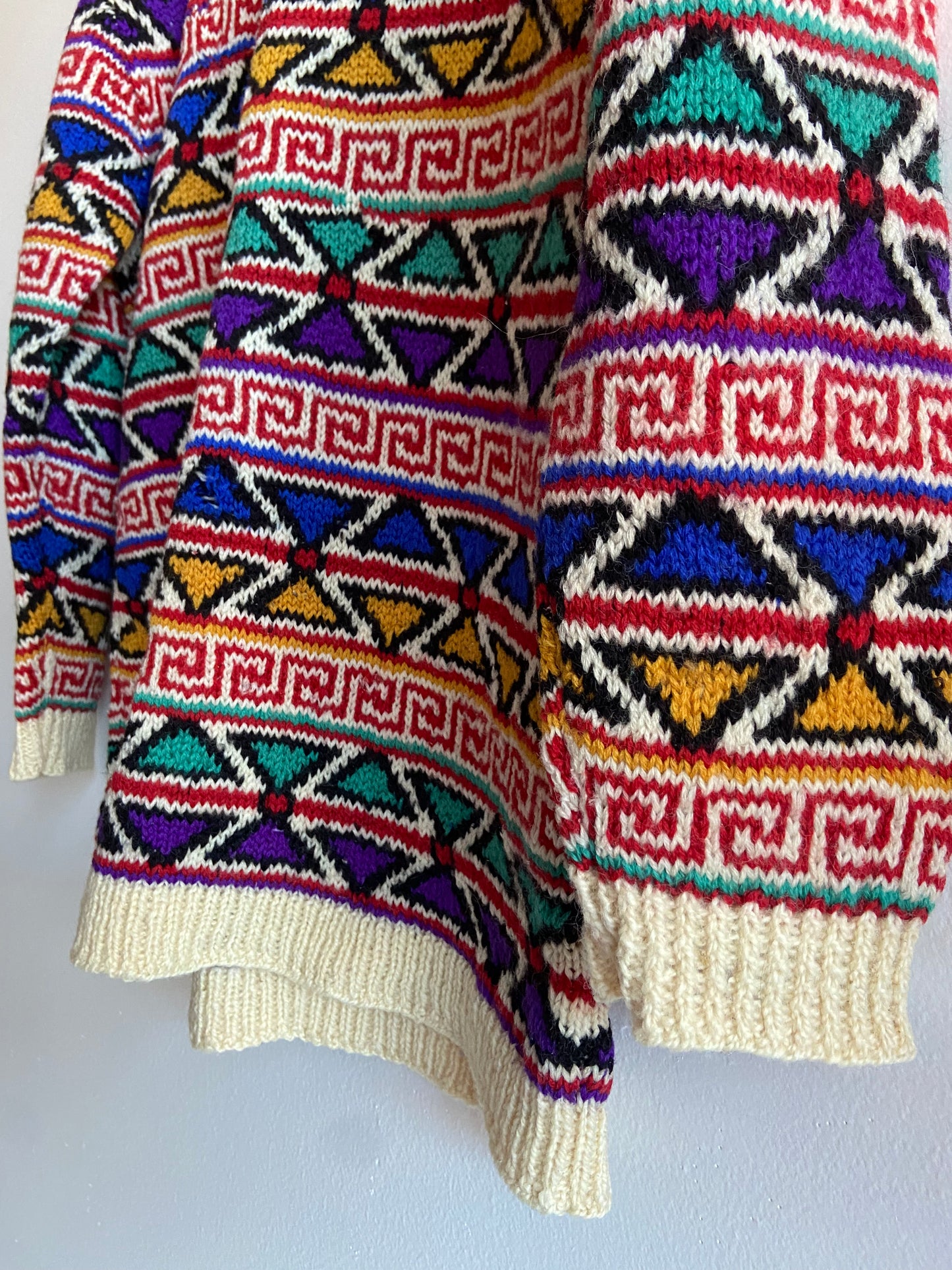 Vintage geometric wool sweater SS 1-3