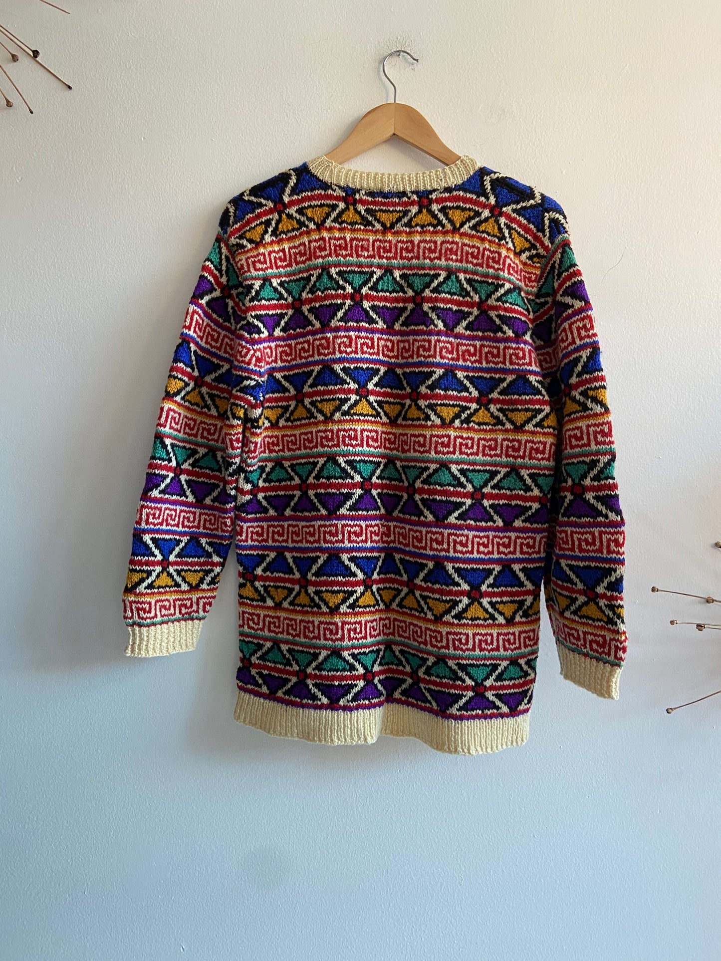 Vintage geometric wool sweater SS 1-3