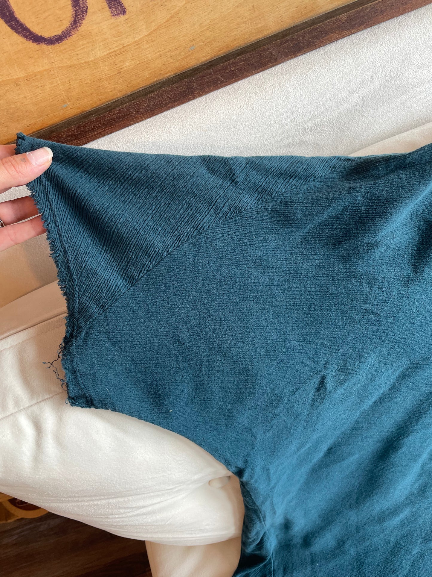 Black Crane Teal Gauze Tunic SS1-3