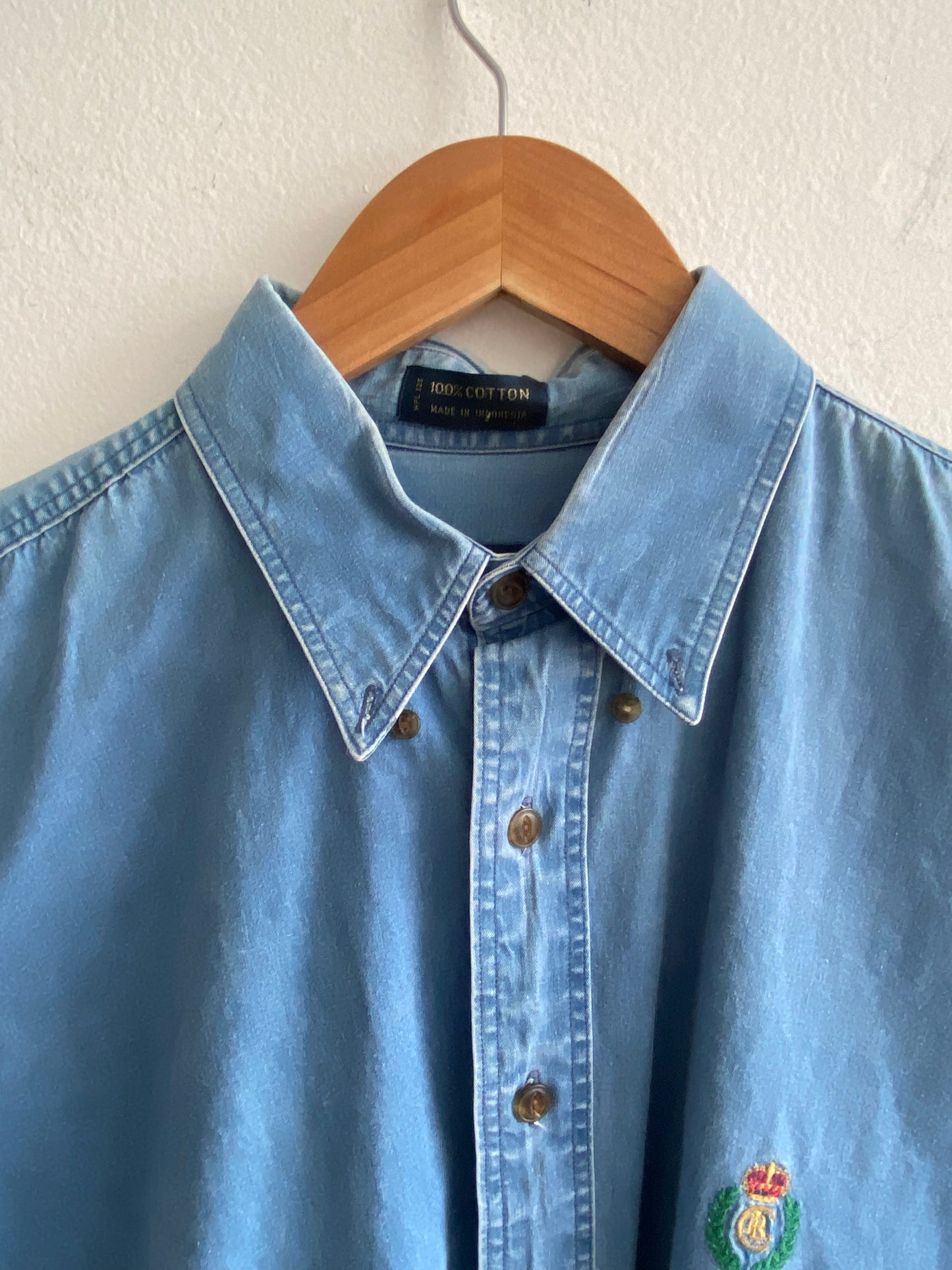 Denim cotton button-up SS 1-3