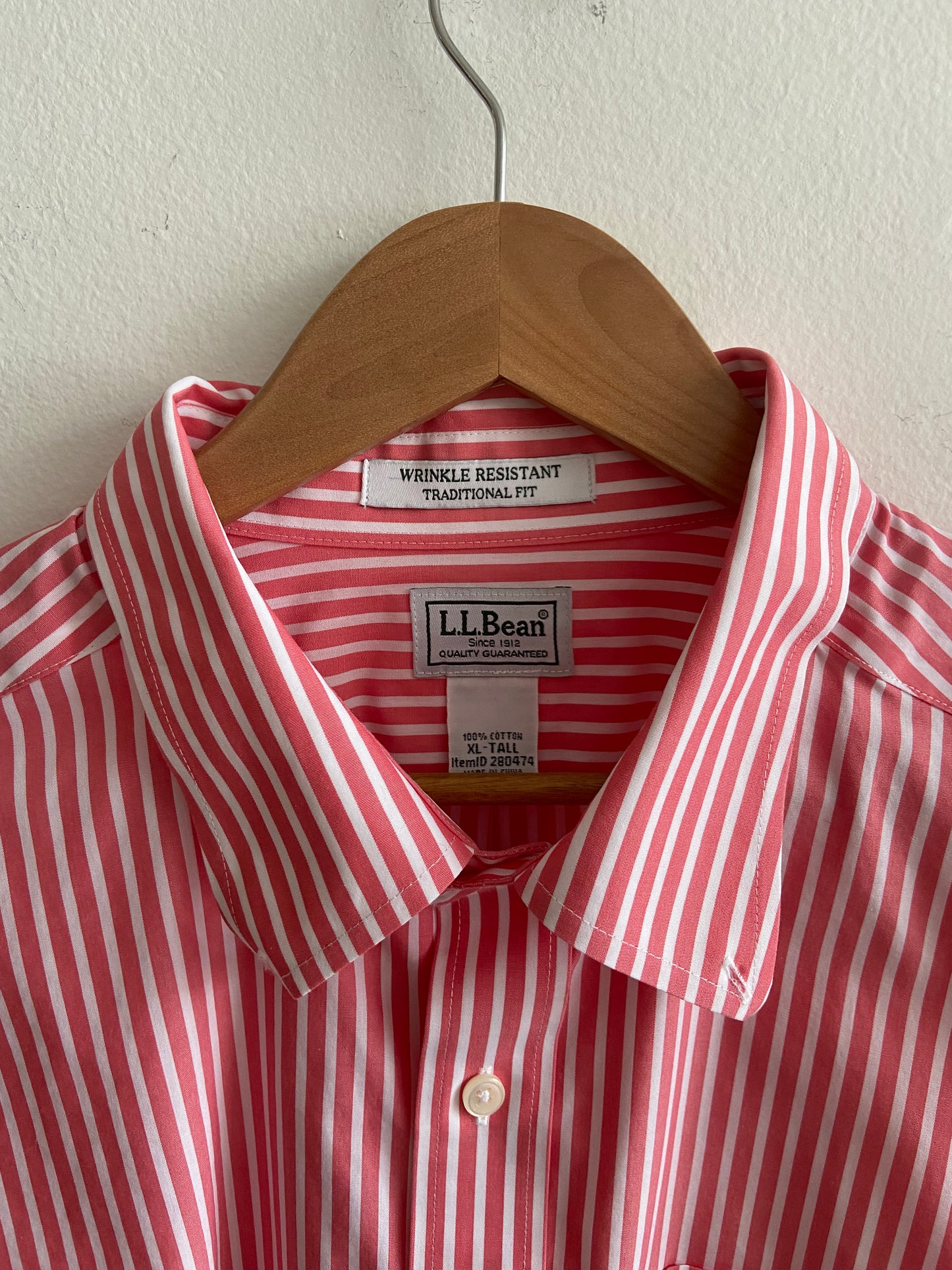 Pink and white vertical pinstripe button-up SS 1-3