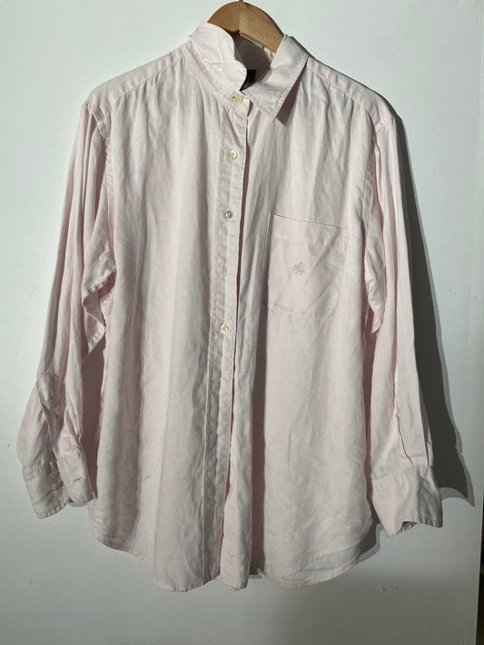 Pale pink linen button-up SS 1-2