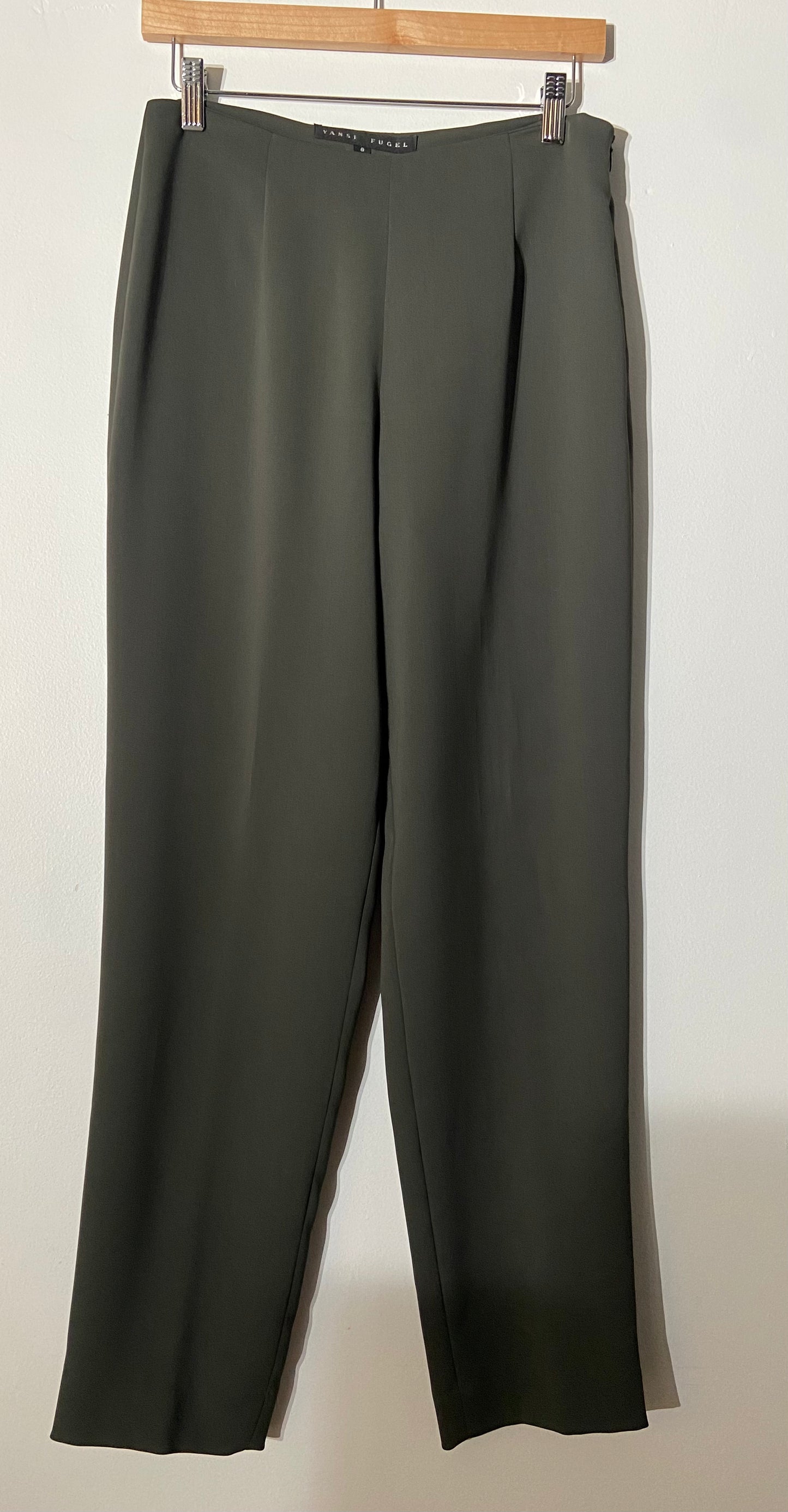 Soft wool dress pants muted olive SS 1