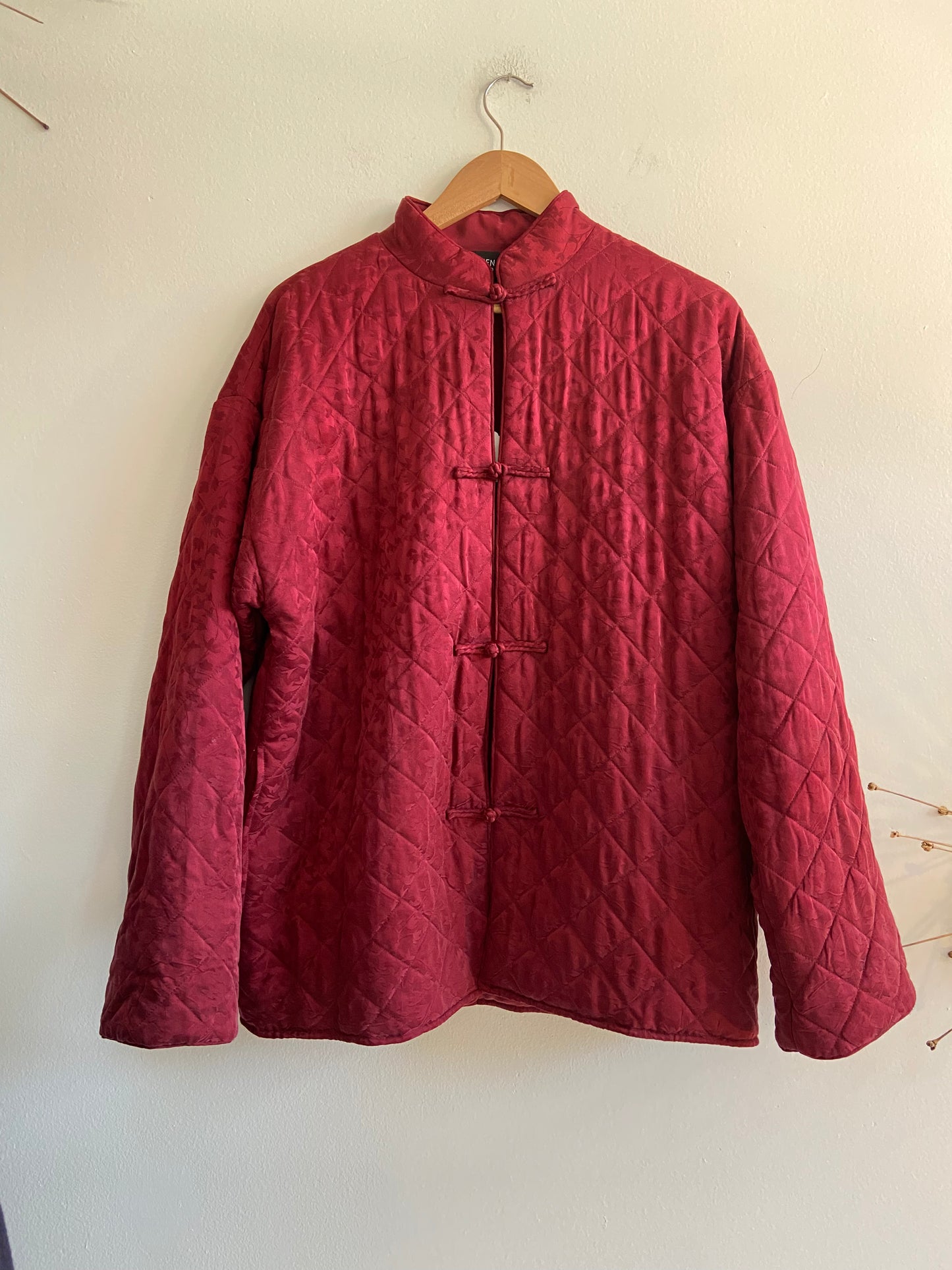 Red silk quilted jacket SS 1-2