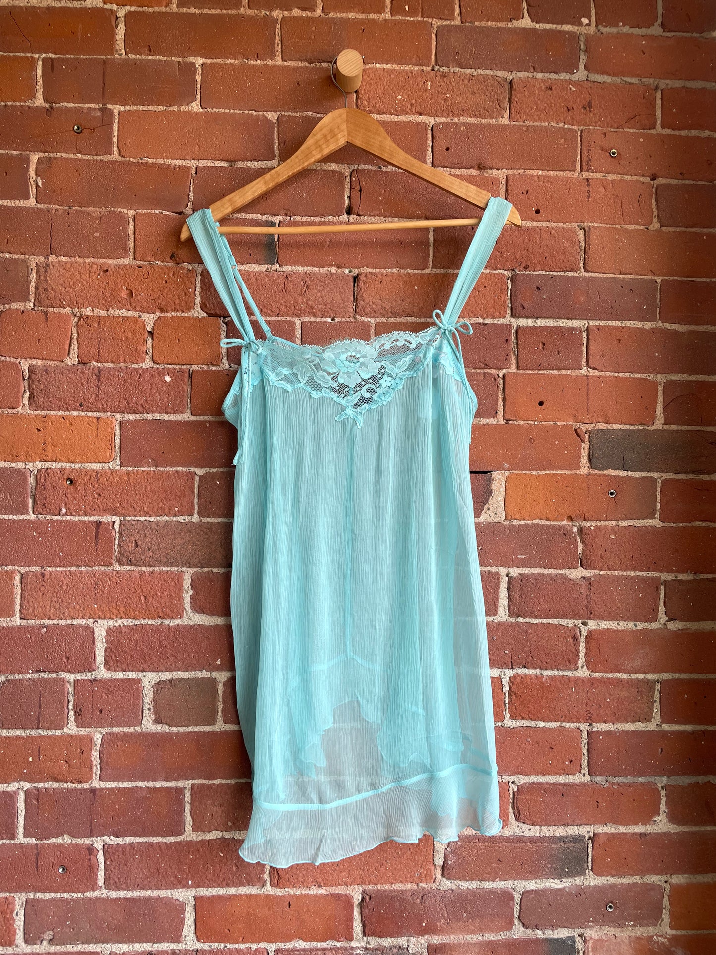 Turquoise Silk Slip SS1-2