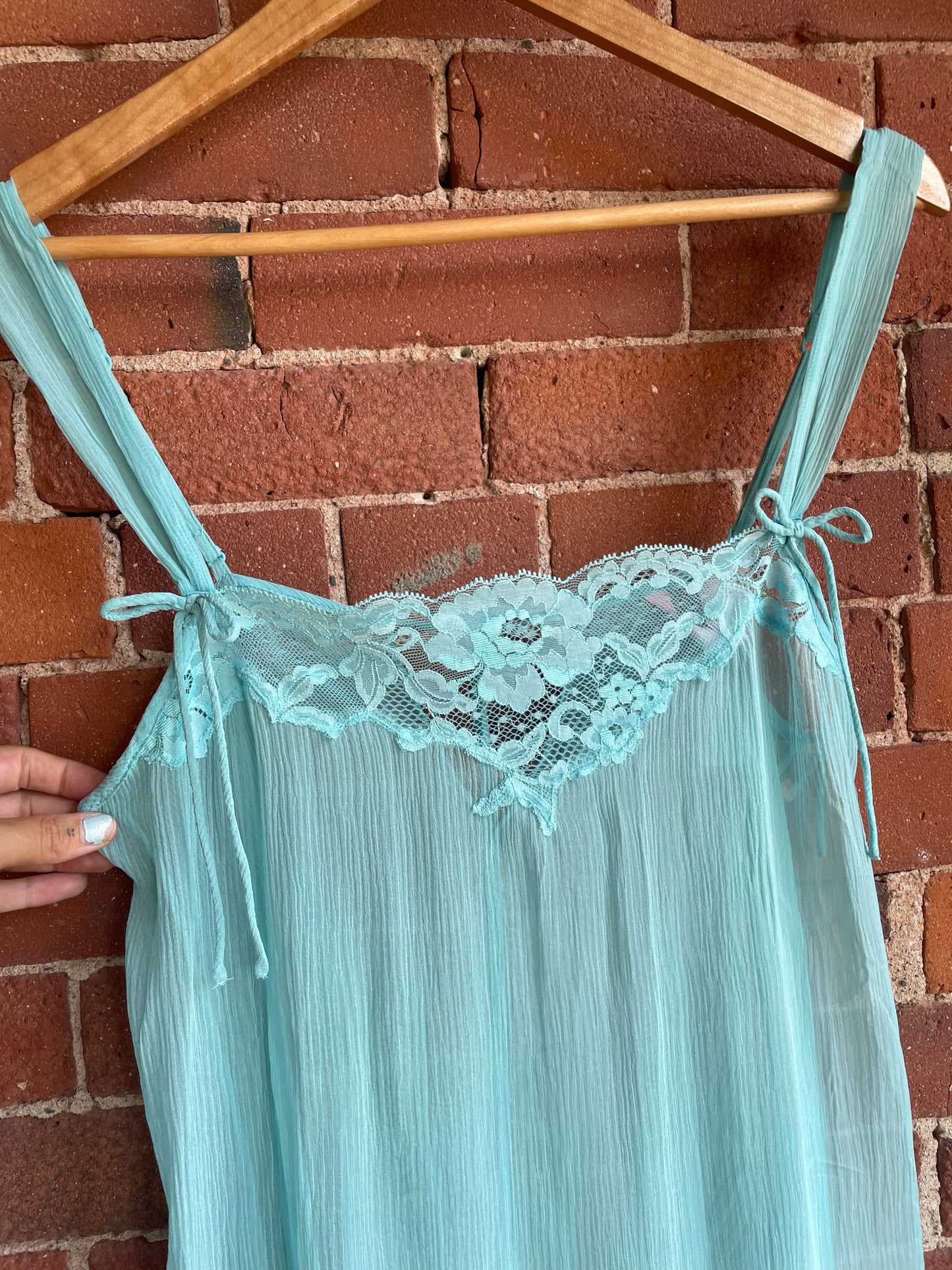 Turquoise Silk Slip SS1-2