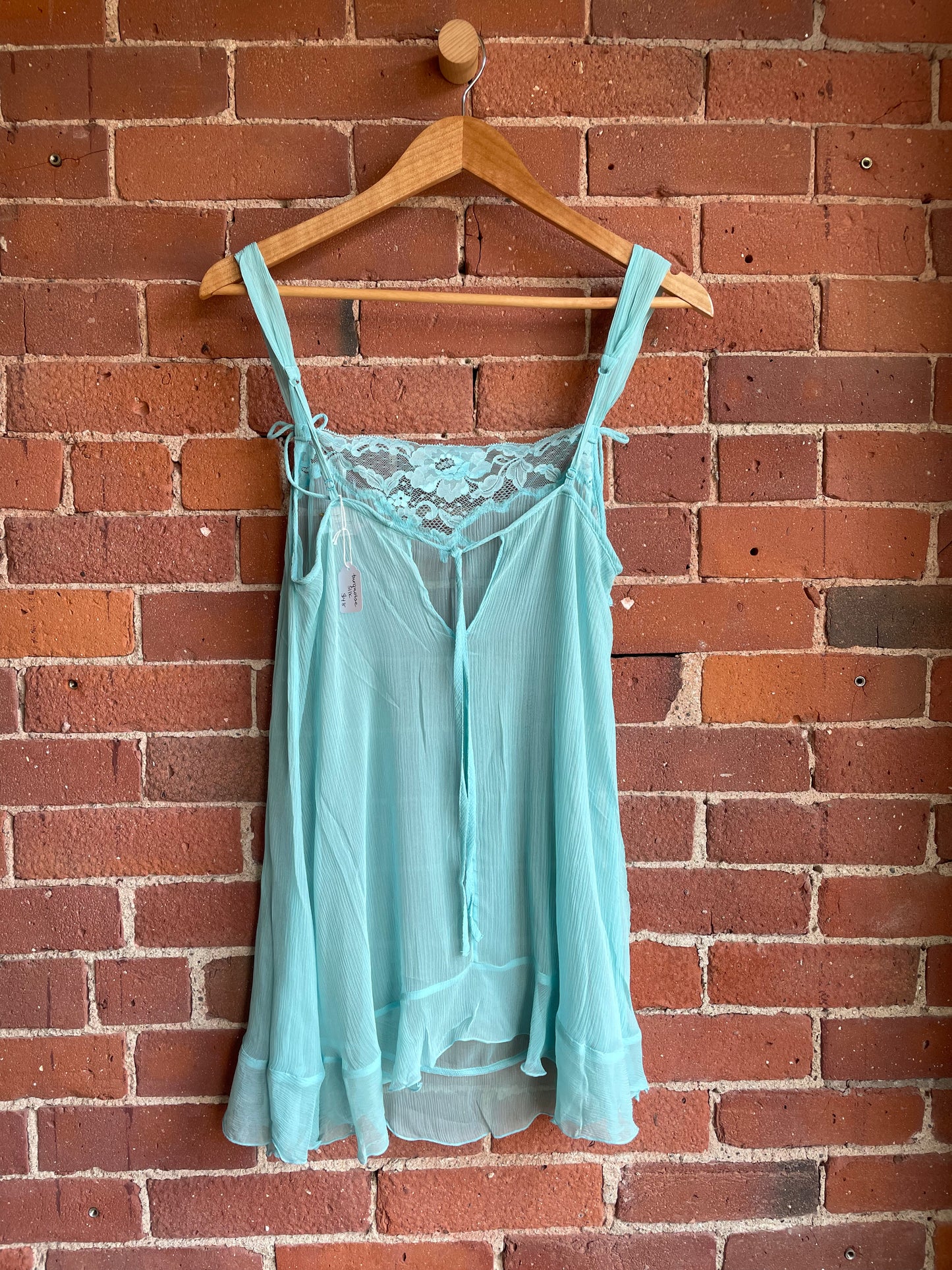 Turquoise Silk Slip SS1-2
