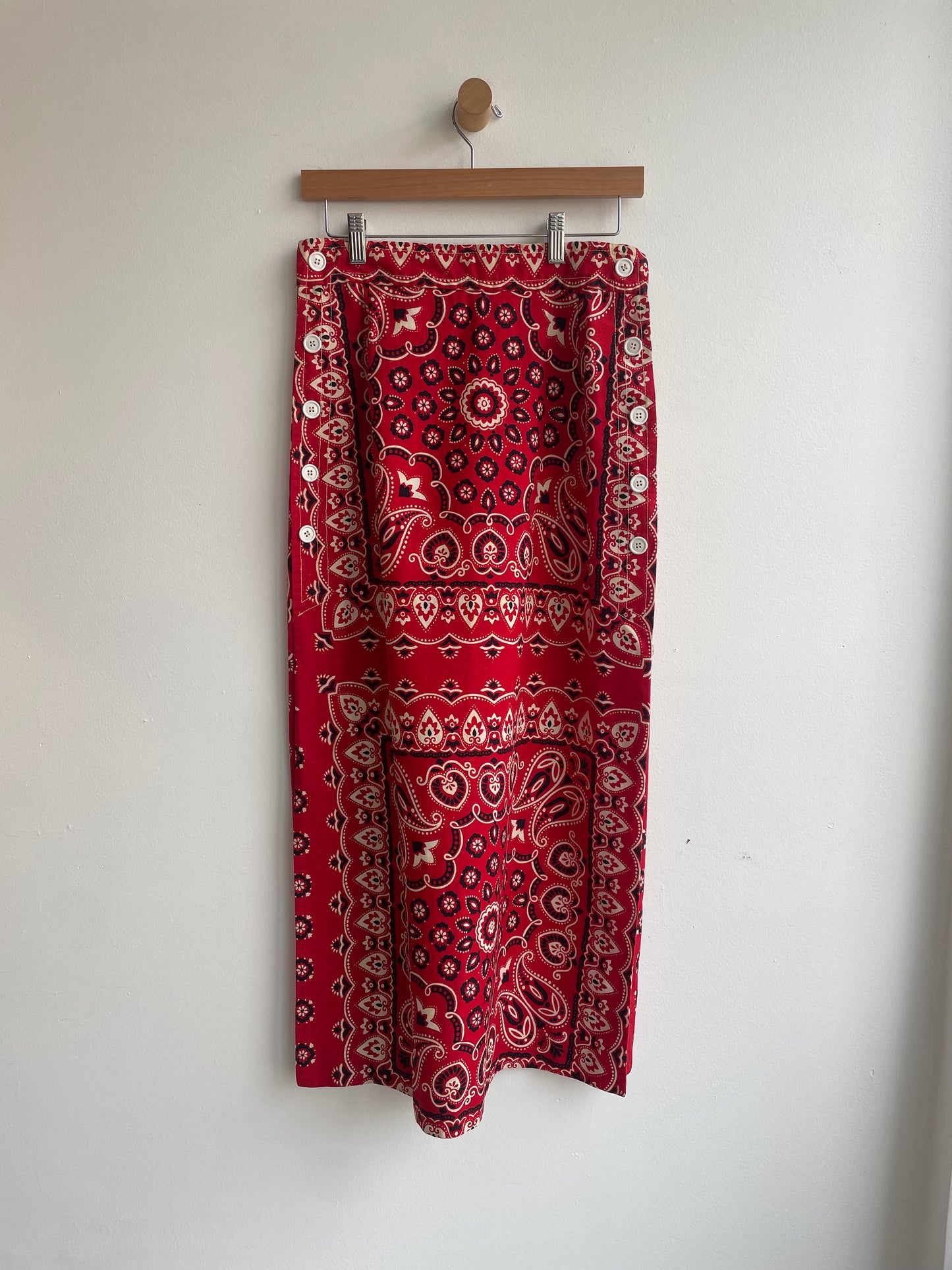Full-Length Red Bandana Skirt SS1