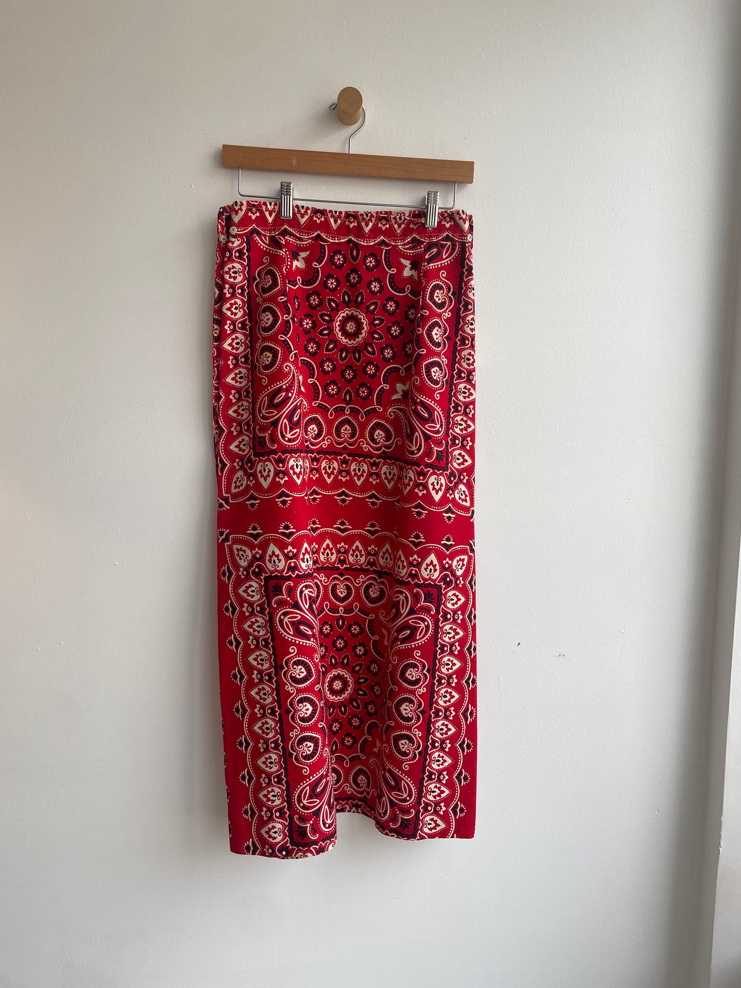 Full-Length Red Bandana Skirt SS1