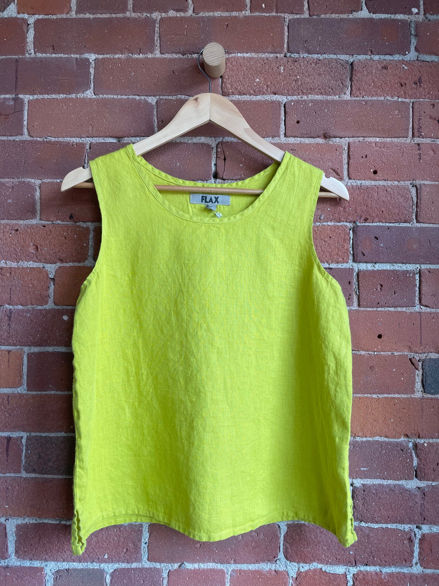 Flax Chartreuse Linen Tank SS1