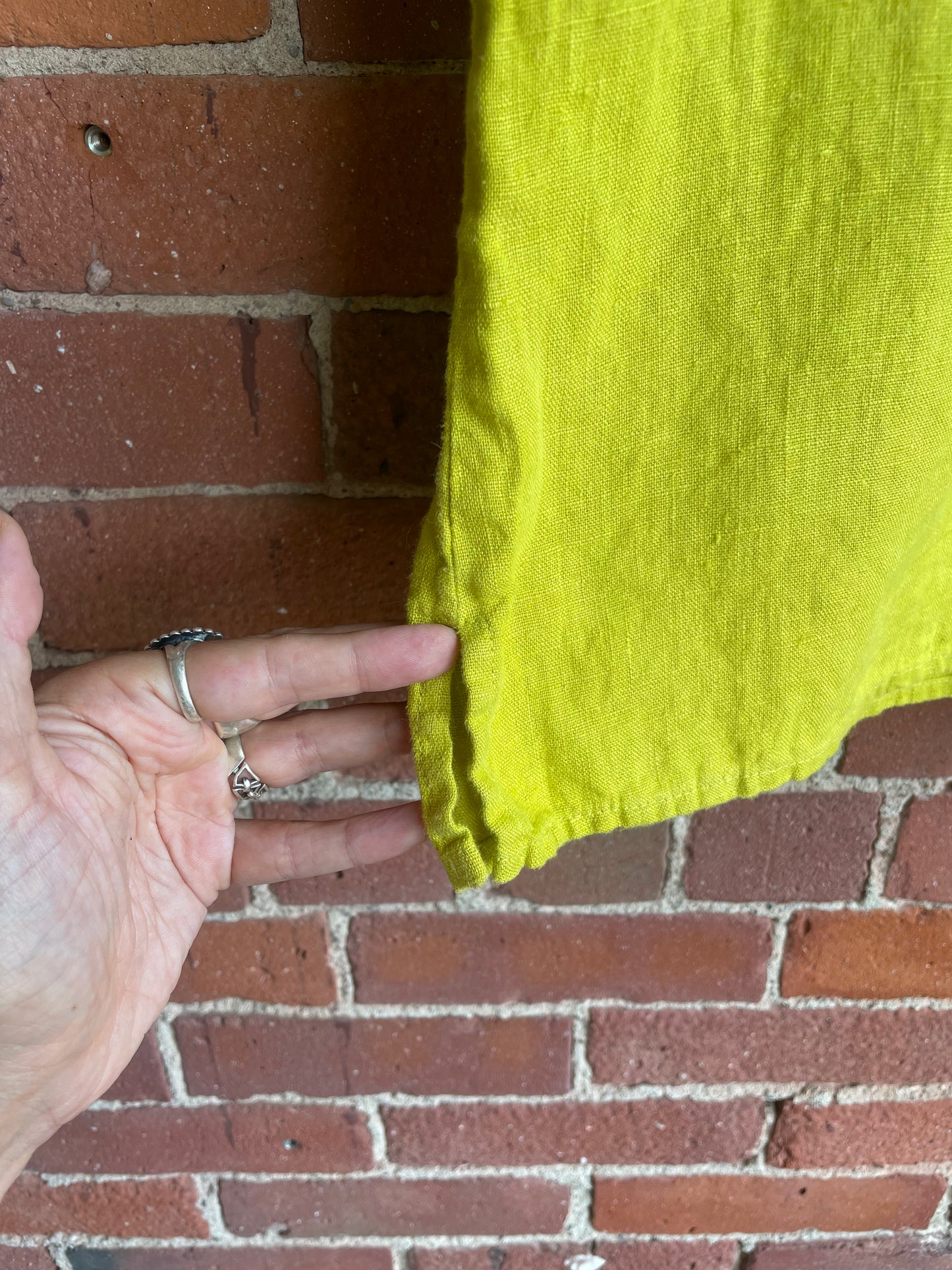 Flax Chartreuse Linen Tank SS1