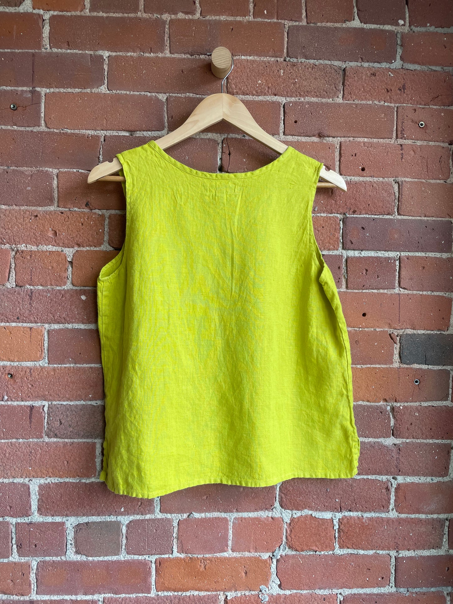 Flax Chartreuse Linen Tank SS1