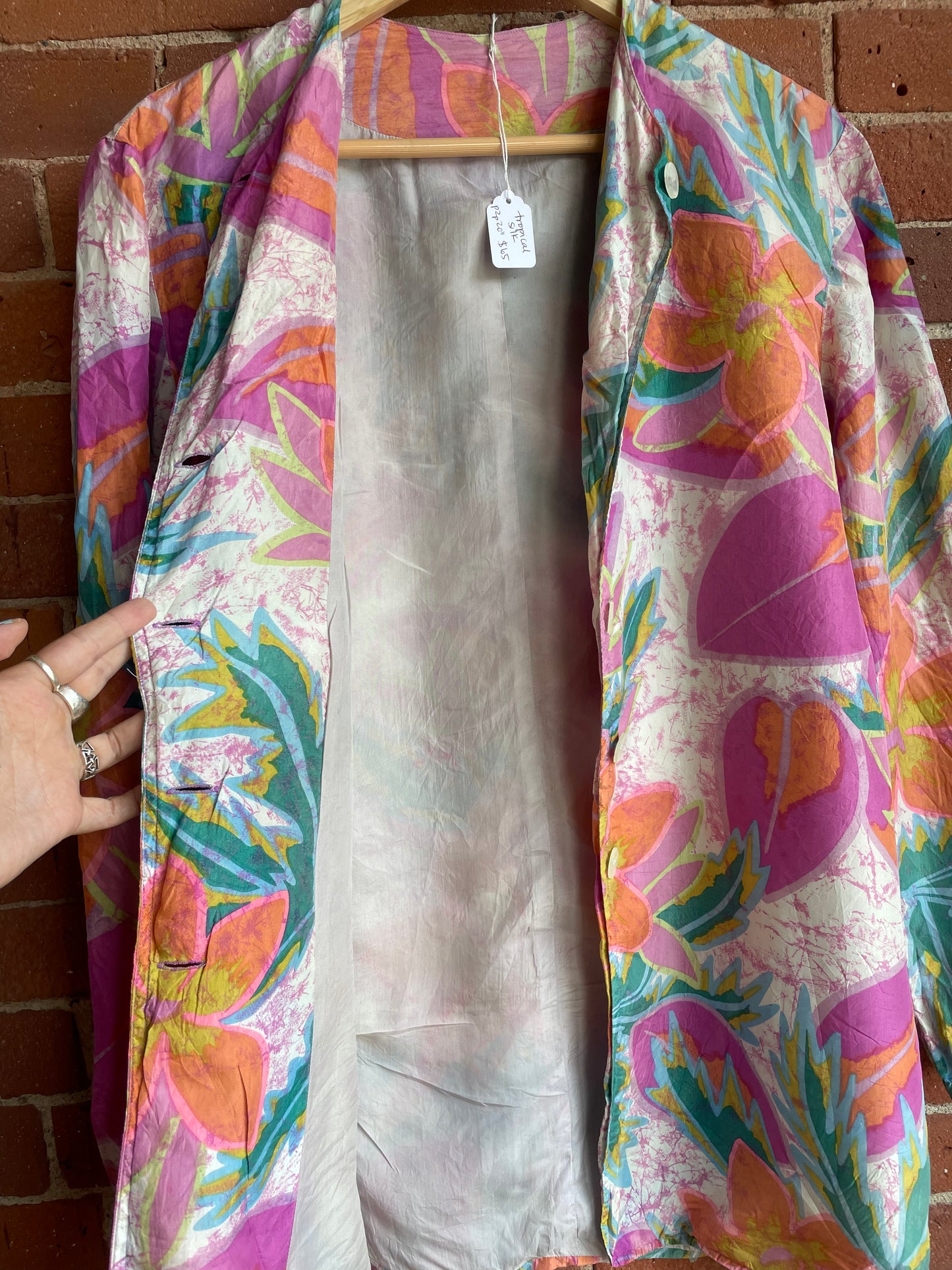 Floral Tropical Silk Light Jacket SS2