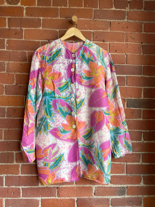Floral Tropical Silk Light Jacket SS2
